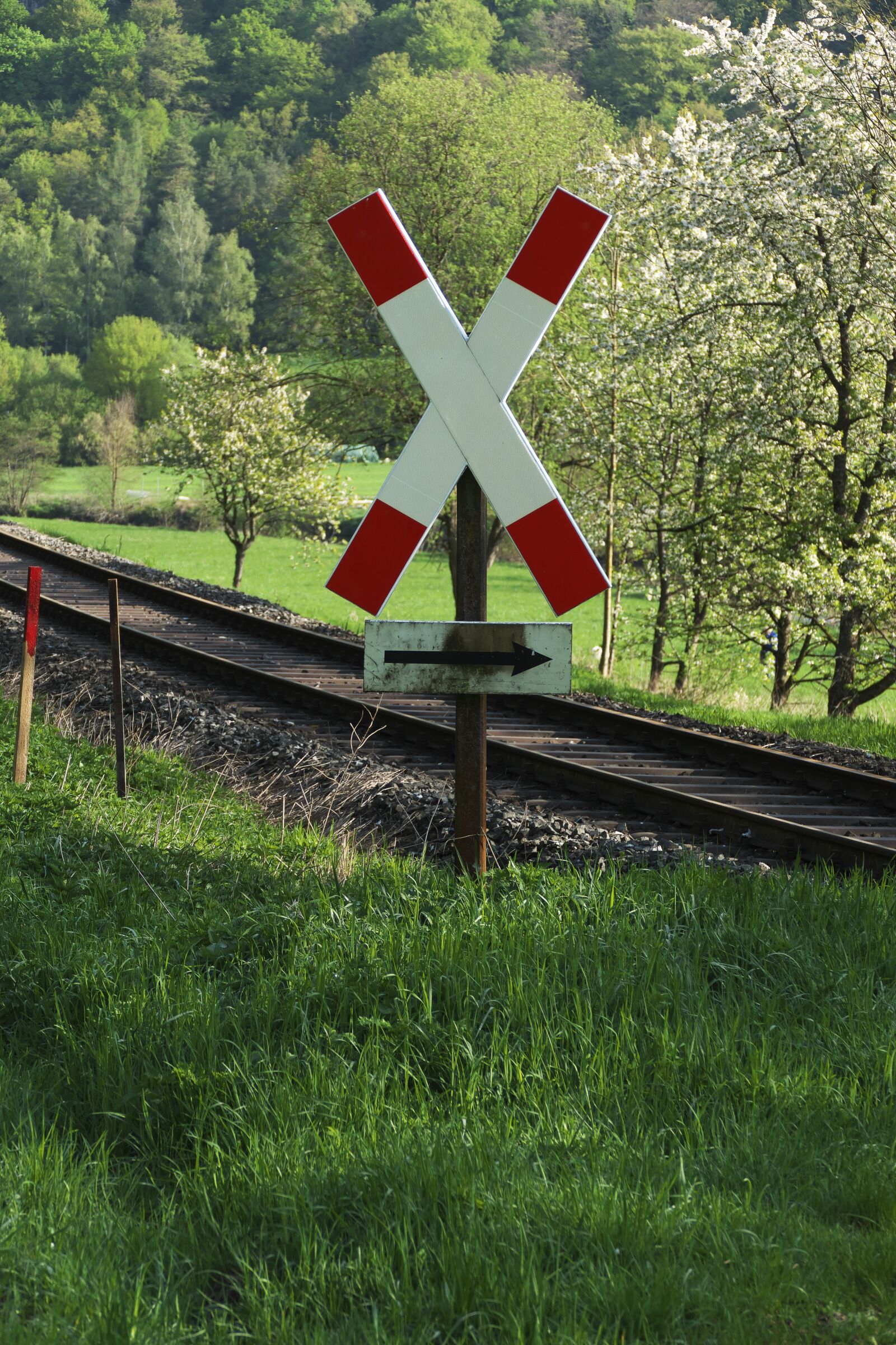 Panasonic Lumix DMC-FZ1000 sample photo. Level crossing, road sign photography