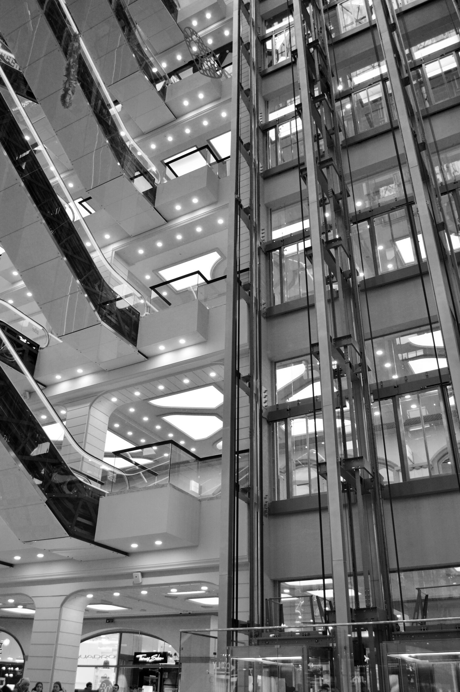 Nikon D3200 sample photo. Elevators, elevator, shopping center photography