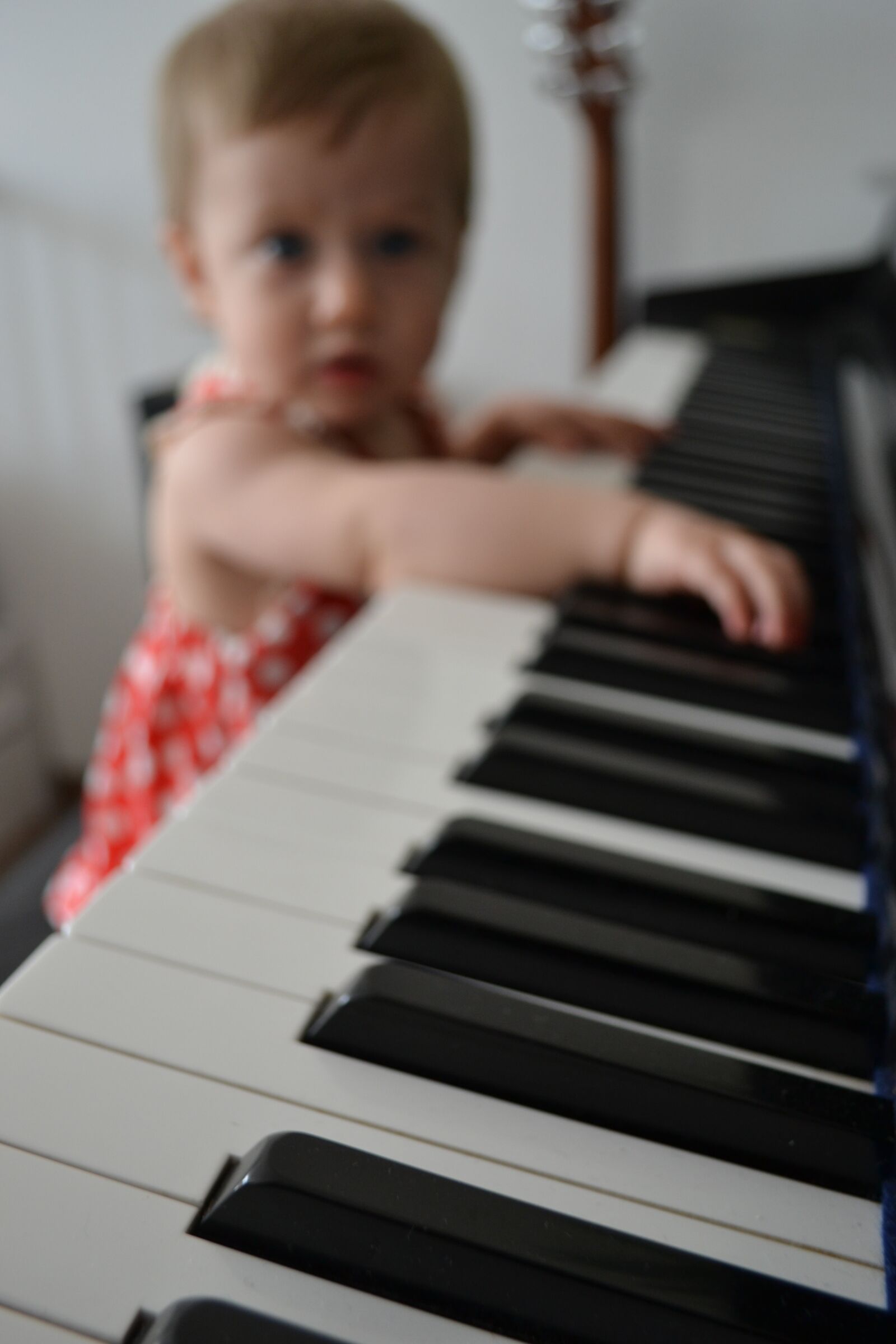Nikon D3100 sample photo. Baby, piano, musician photography