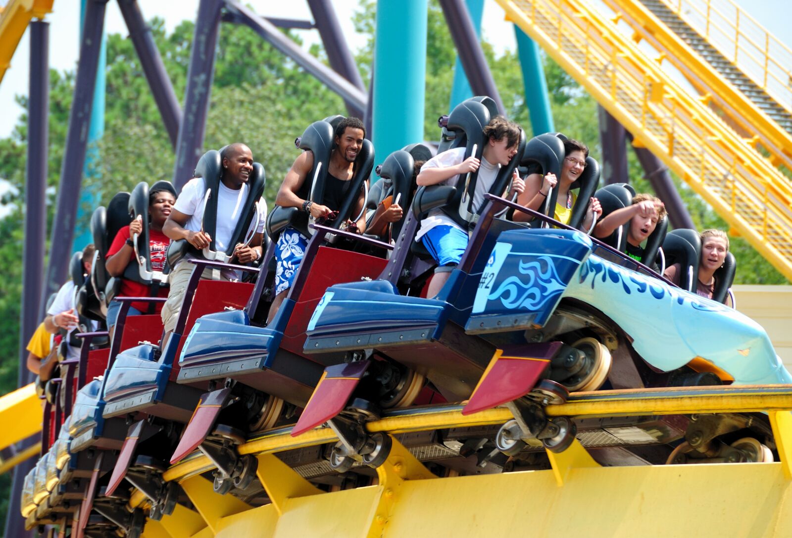 Nikon D200 sample photo. Roller coaster, people, fun photography