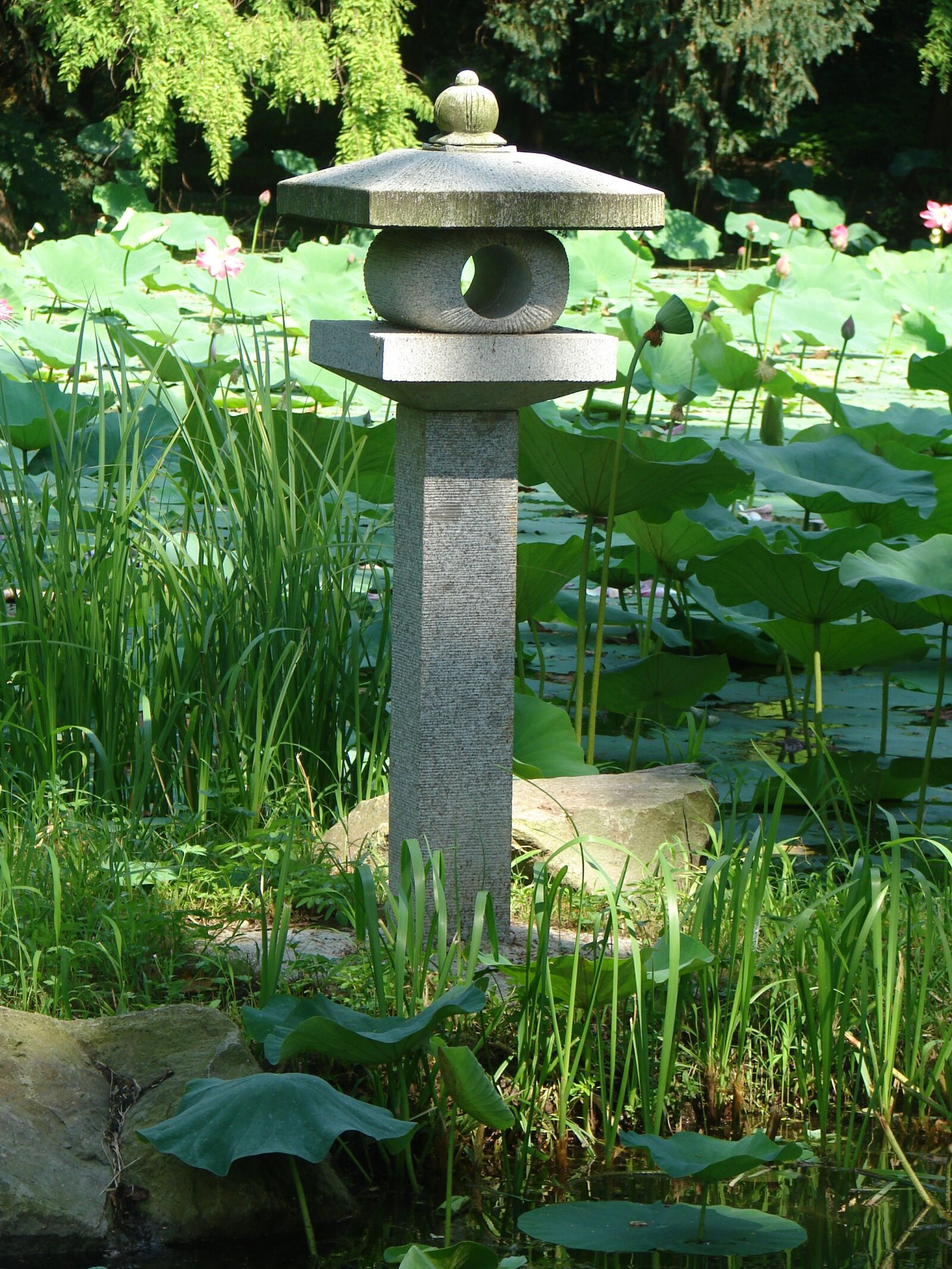 Sony DSC-H2 sample photo. Japan, lantern, garden photography