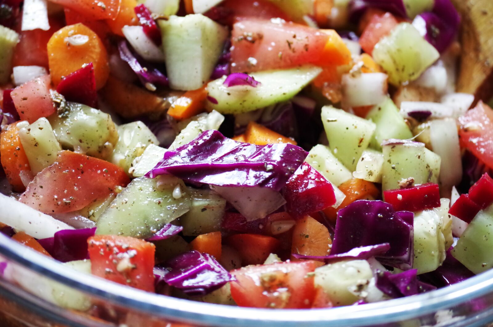 Pentax K-500 sample photo. Vegetables, salad, krájaná photography