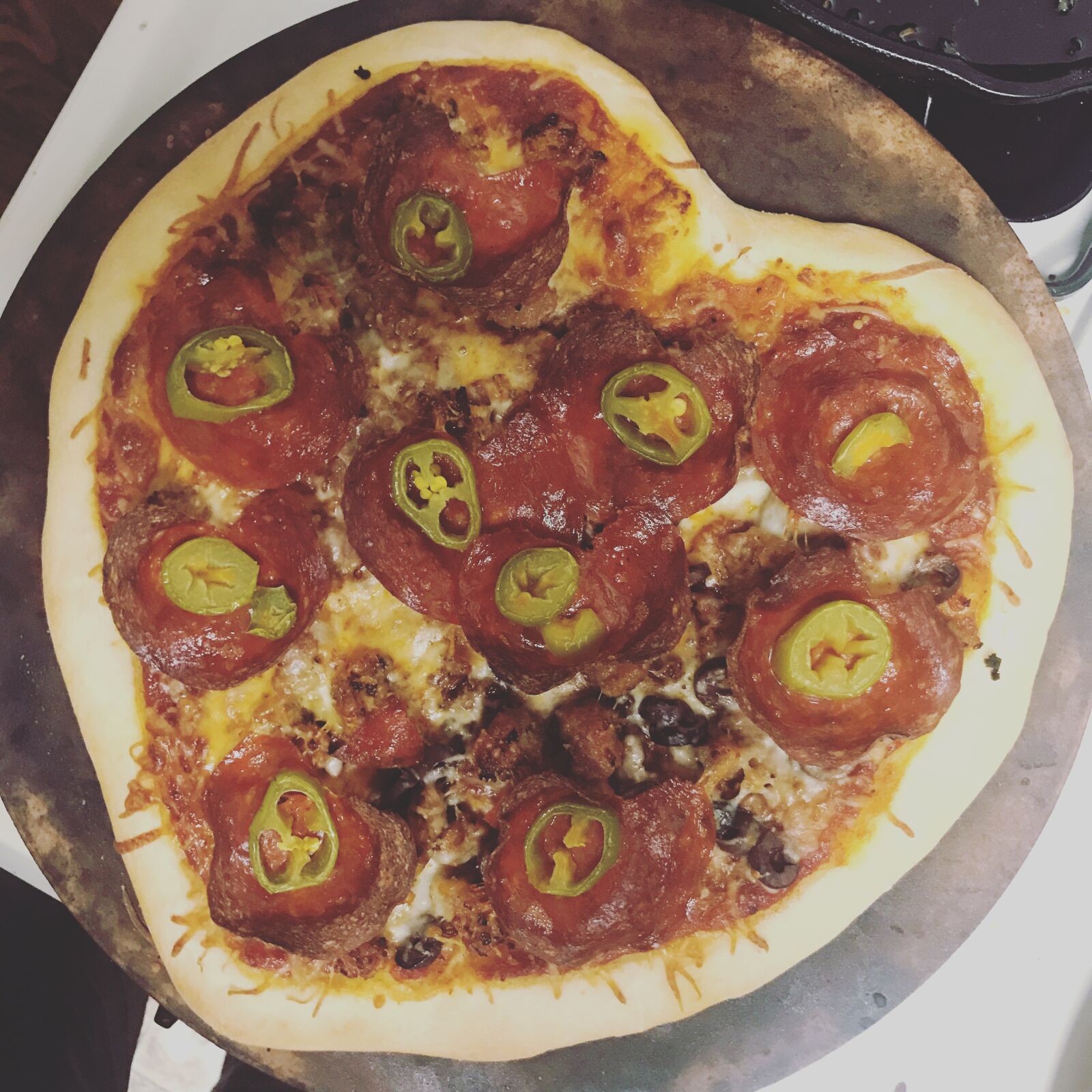 iPhone 7 Plus back dual camera 3.99mm f/1.8 sample photo. Pizza, heart, organic photography