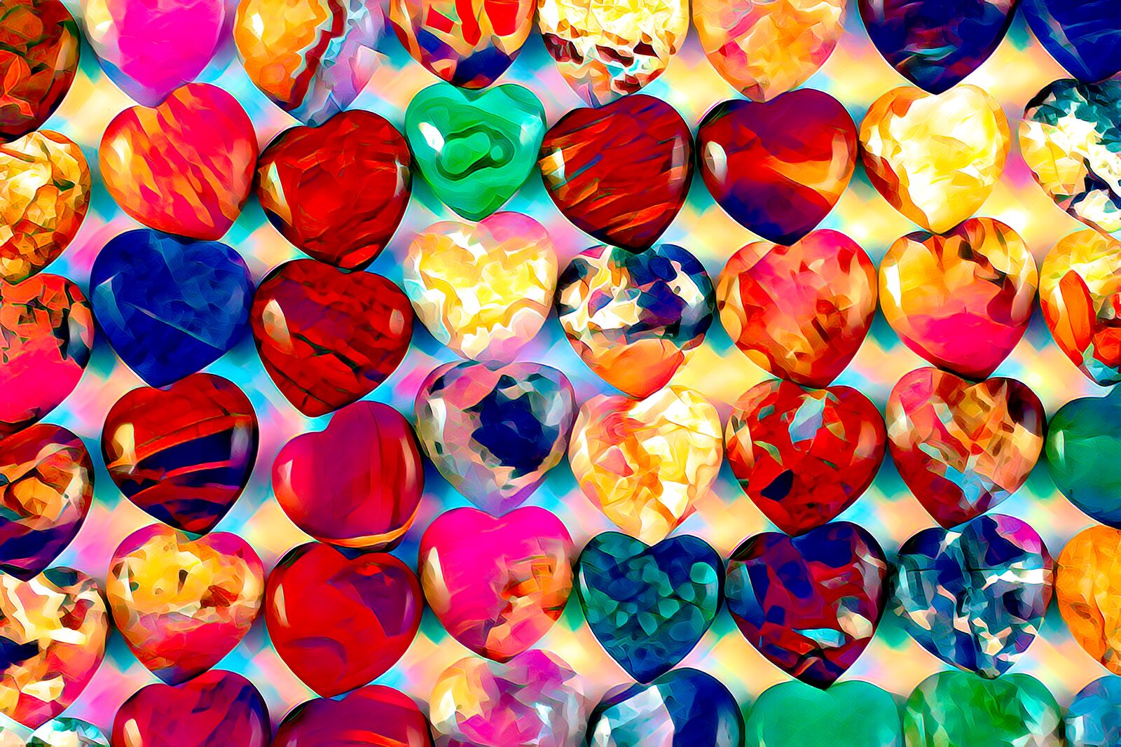 Canon EOS 550D (EOS Rebel T2i / EOS Kiss X4) sample photo. Hearts, gemstones, gems photography