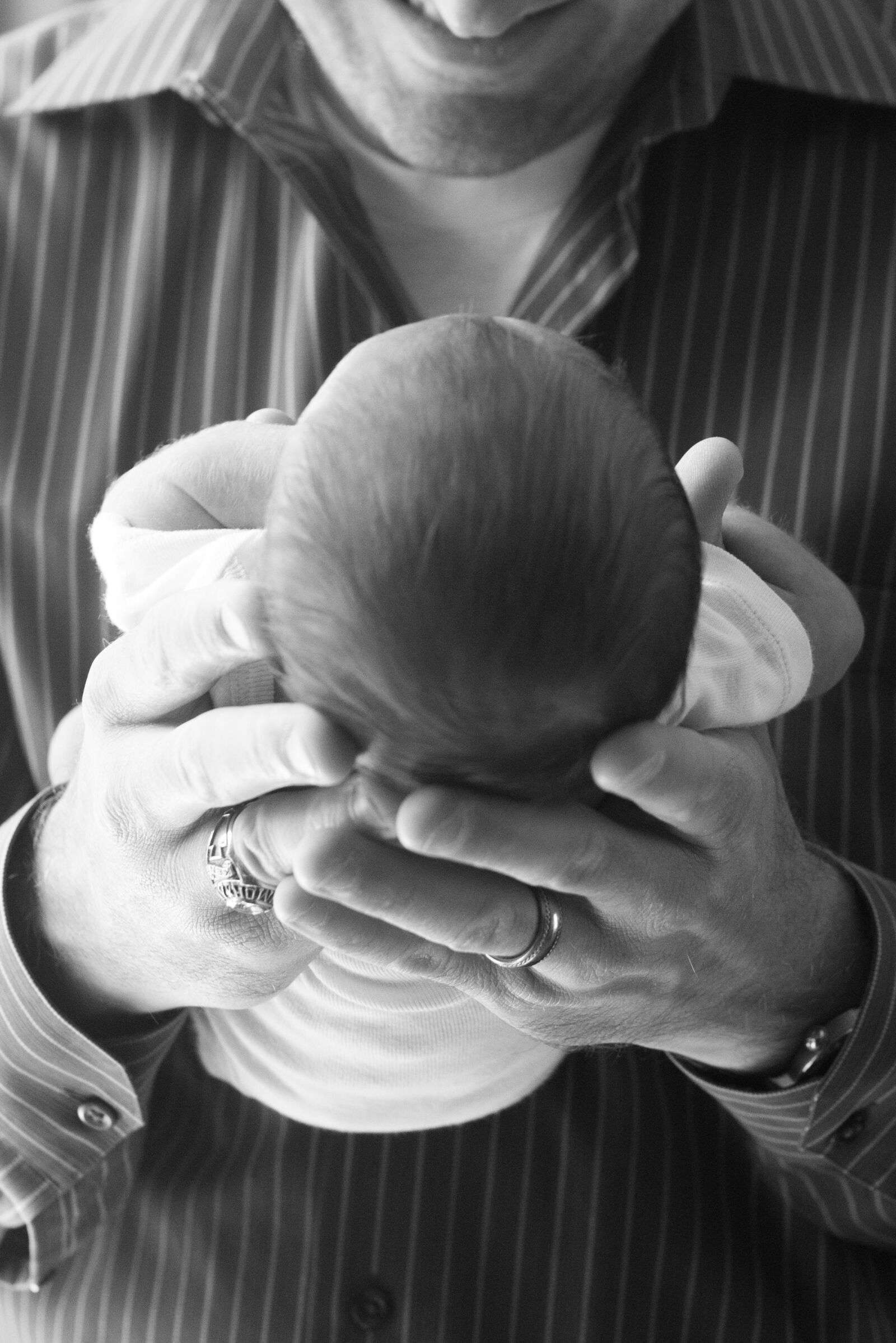 Nikon D610 sample photo. Newborn, dad, infant photography