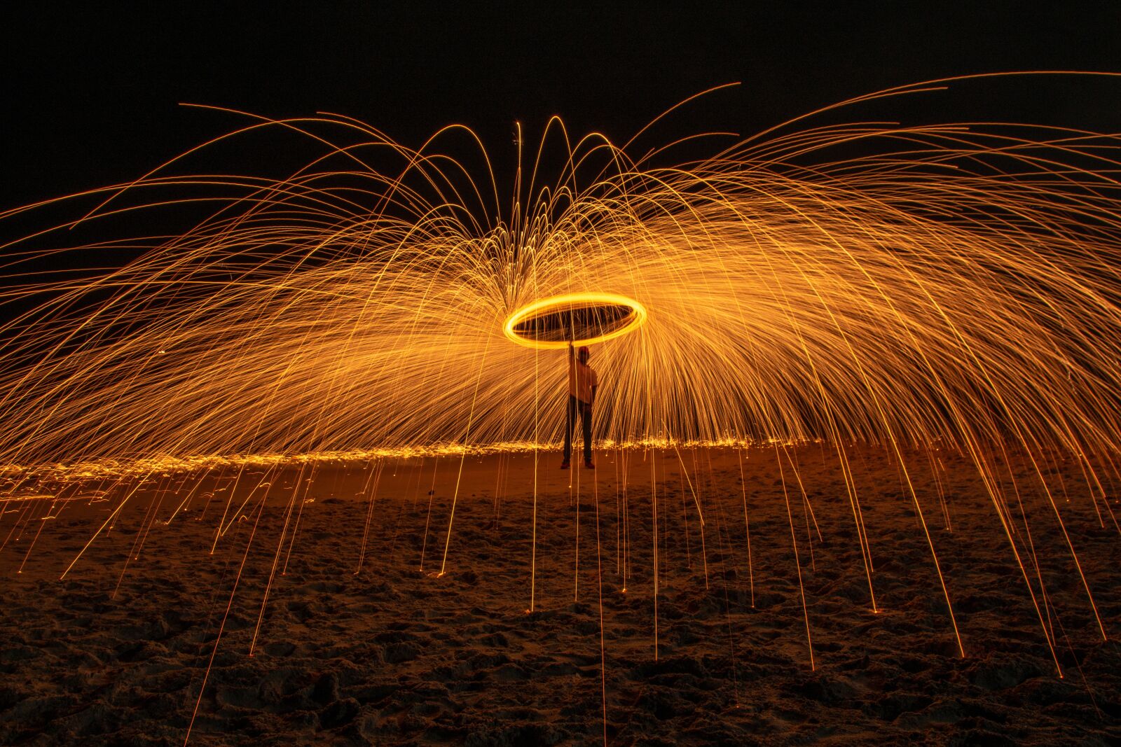 Nikon D7200 sample photo. Stealwool, beach, fire photography