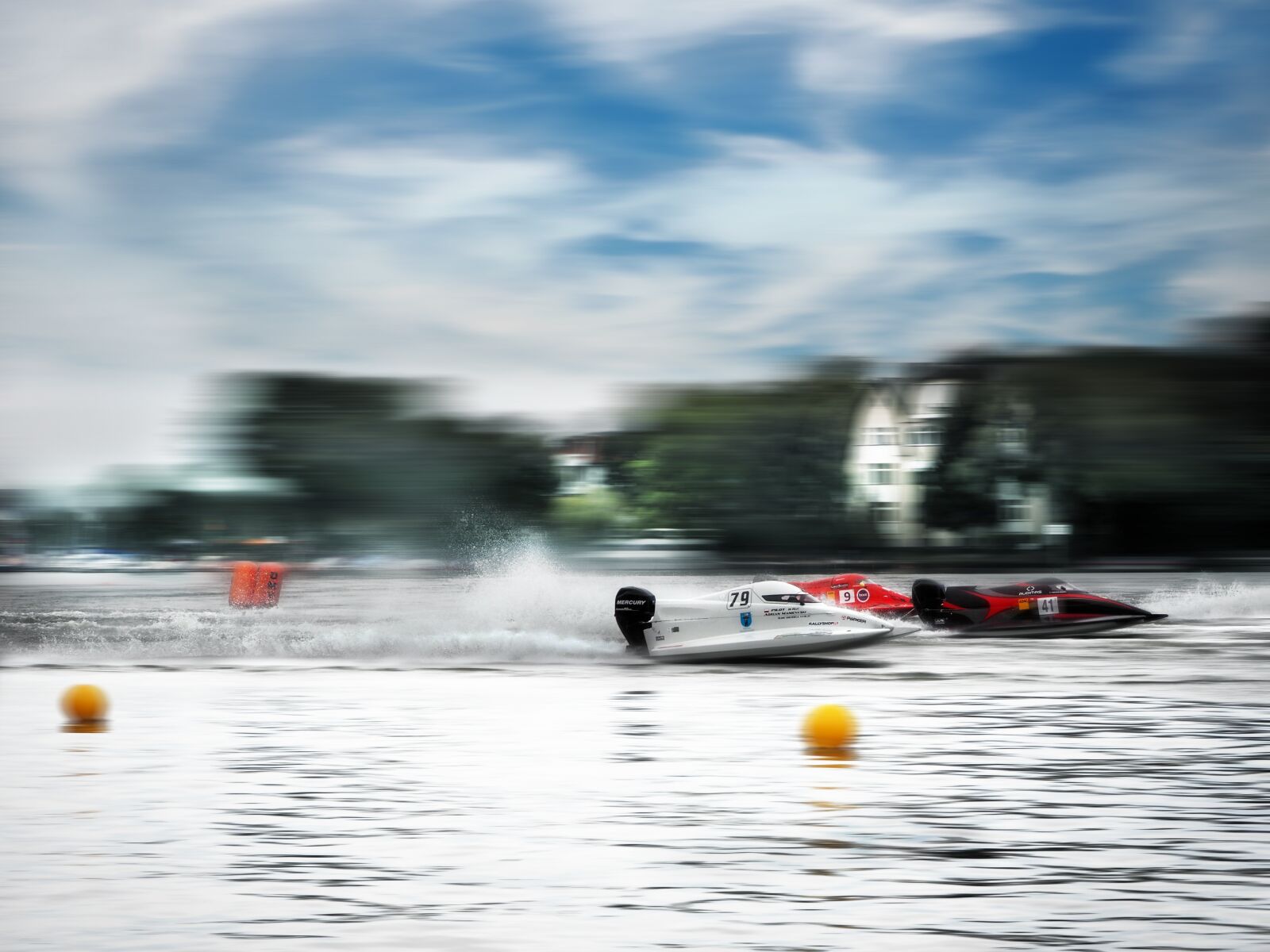 Olympus OM-D E-M10 sample photo. Power boat, water sports photography