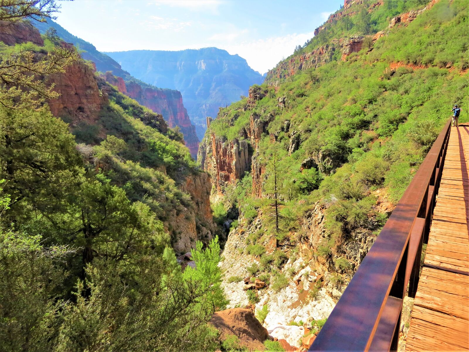 Canon PowerShot SX50 HS sample photo. Hiking, bridge, north rim photography