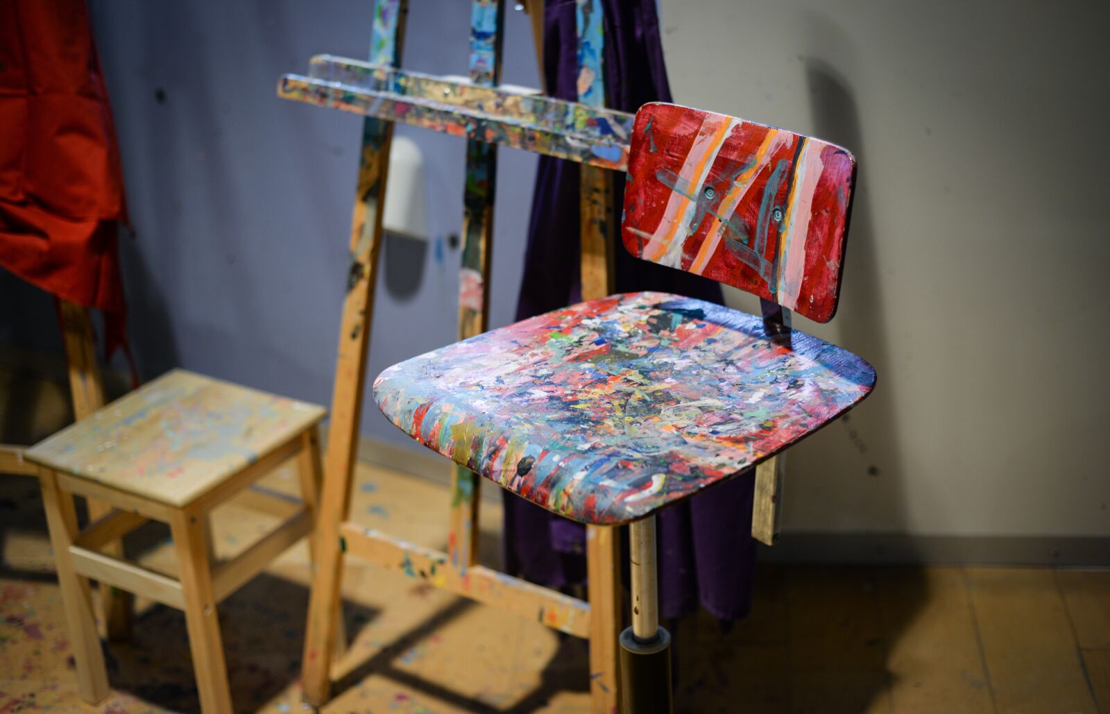 Nikon D610 sample photo. Wood, chair, work shop photography