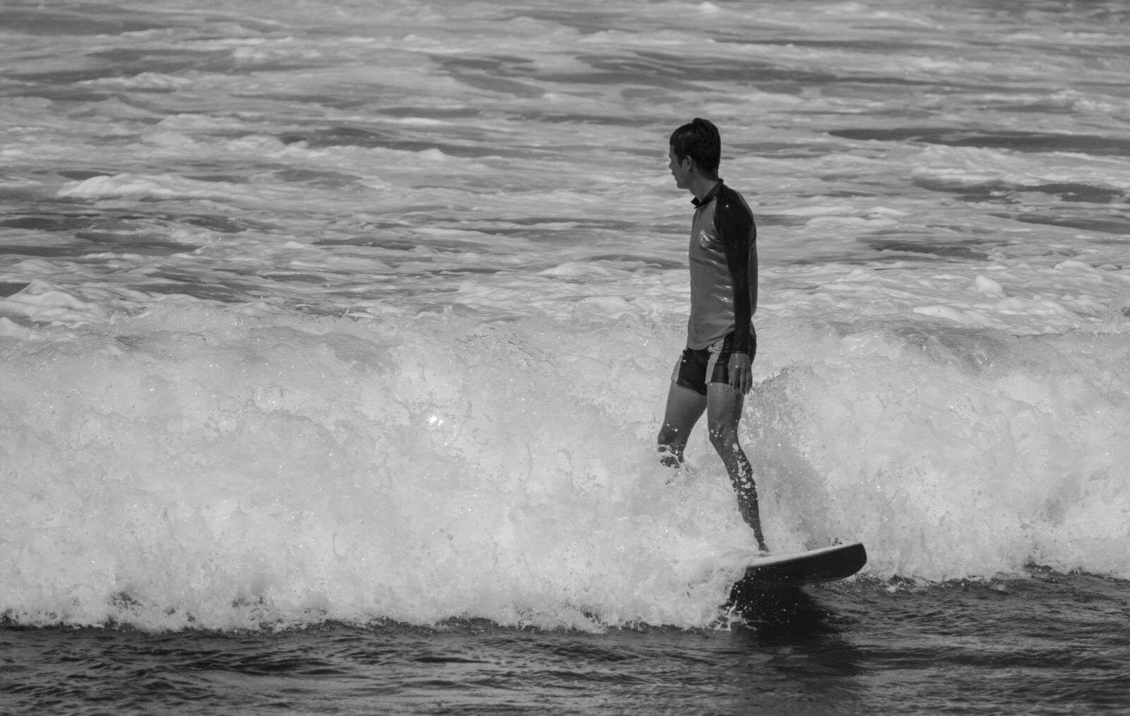 Canon EF 70-200mm F4L USM sample photo. Beach, black, and, white photography