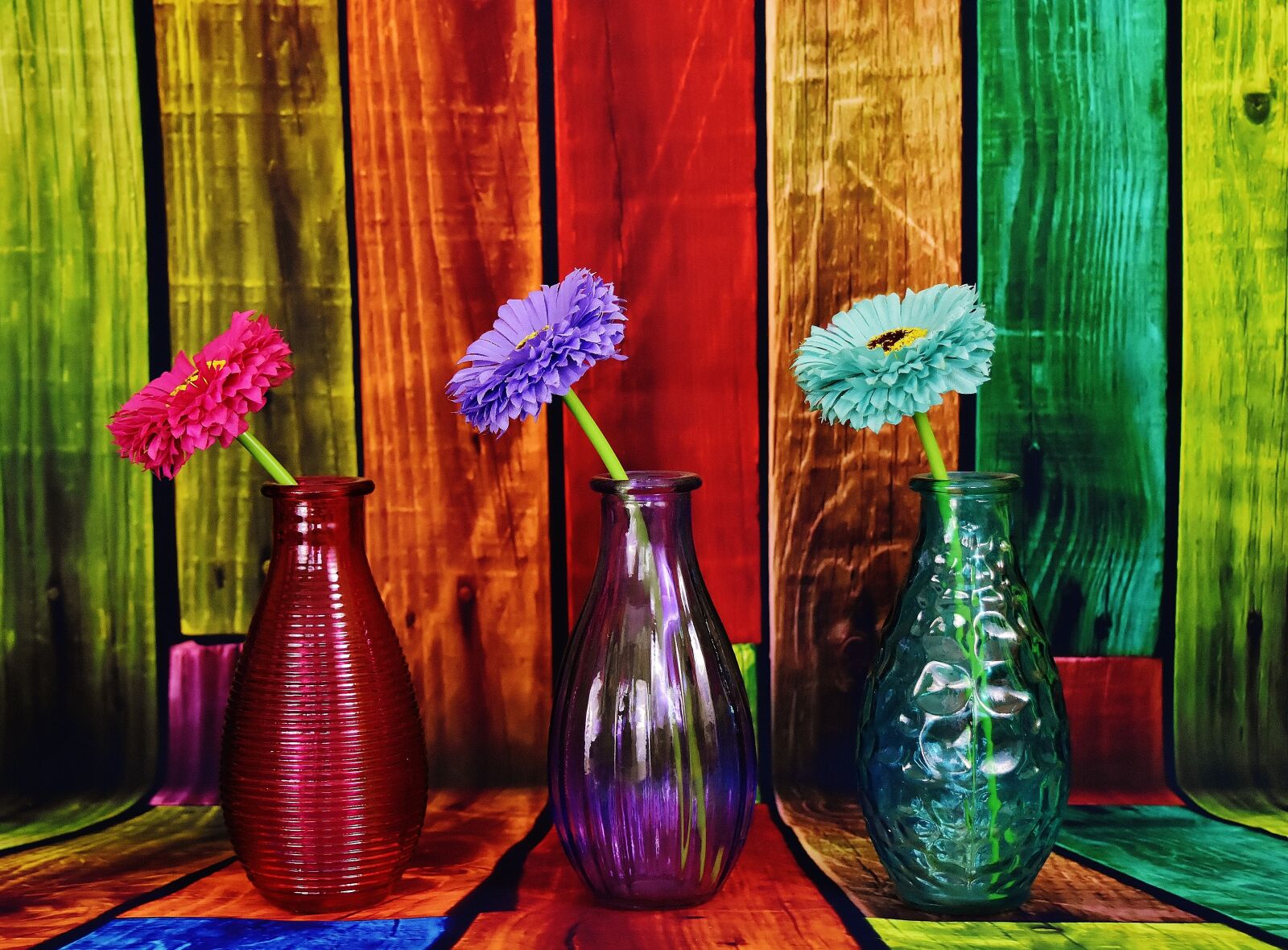 Nikon D7200 sample photo. Vases, colorful, flowers photography