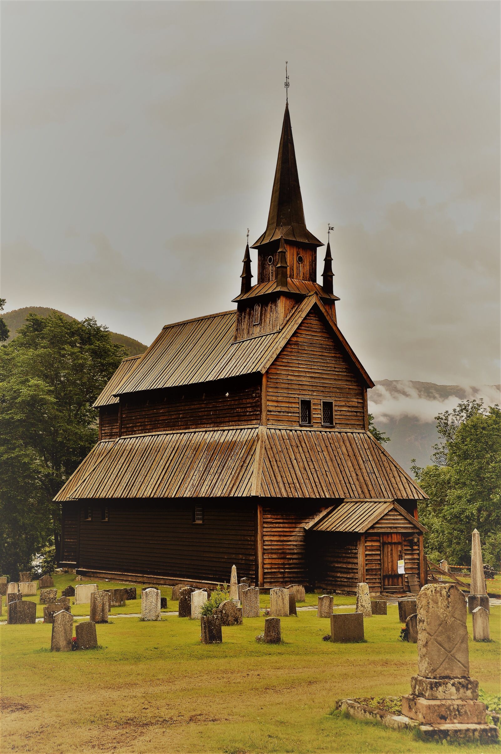 Nikon D5000 sample photo. Stave church, norway, church photography