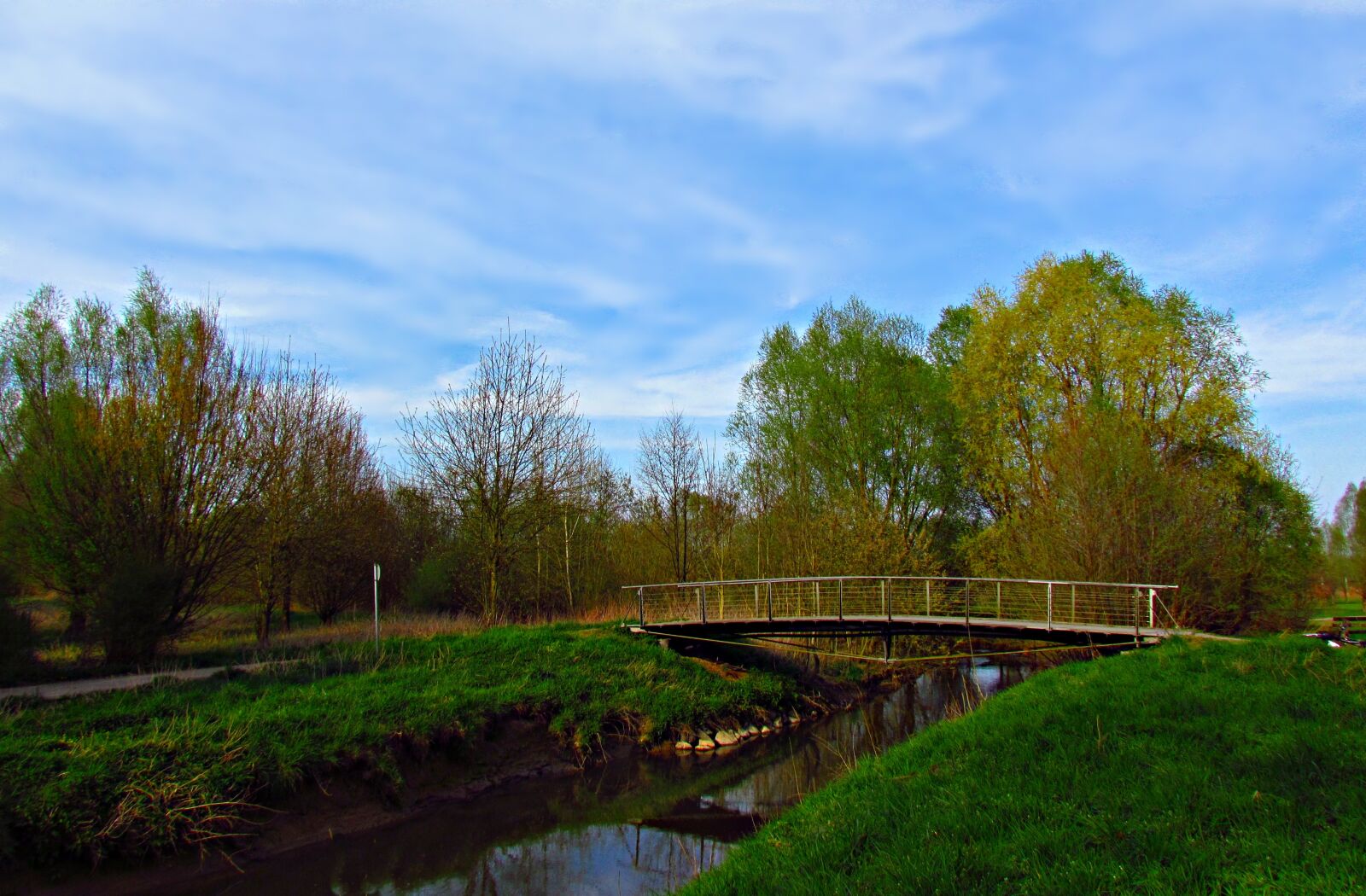 Canon PowerShot SX30 IS sample photo. Water, brook, field photography