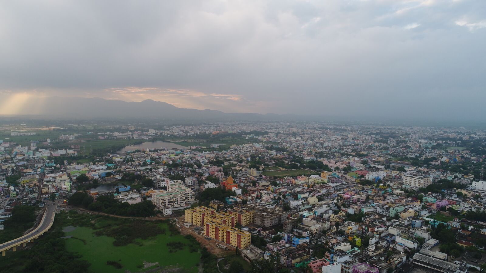 DJI FC6310 sample photo. India, city, aerial photography