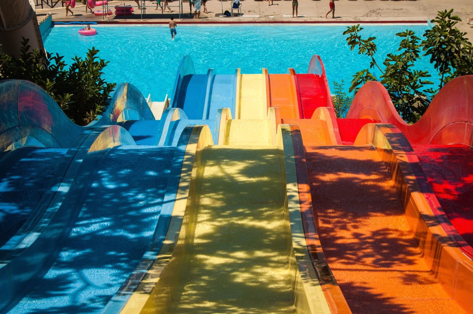 Nikon D40 sample photo. Water slide, water, pool photography