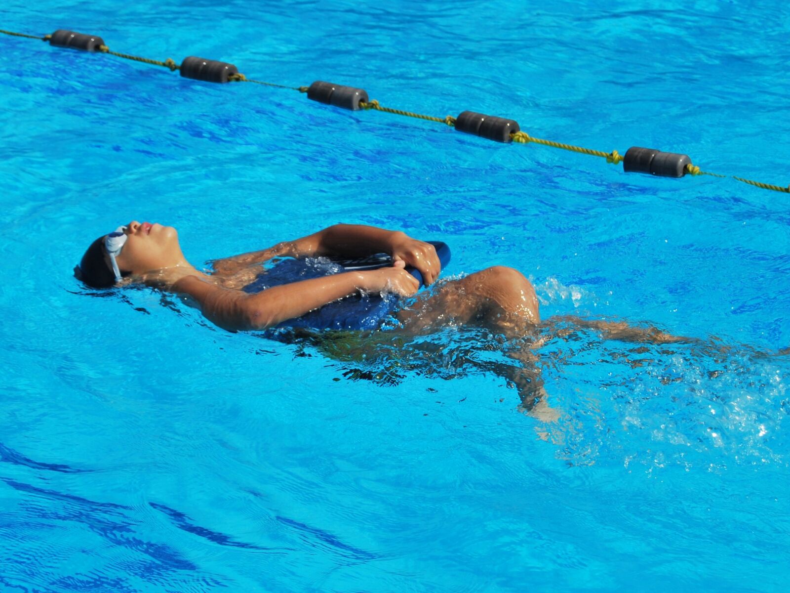 Nikon D60 sample photo. Kid, swimming, pool photography