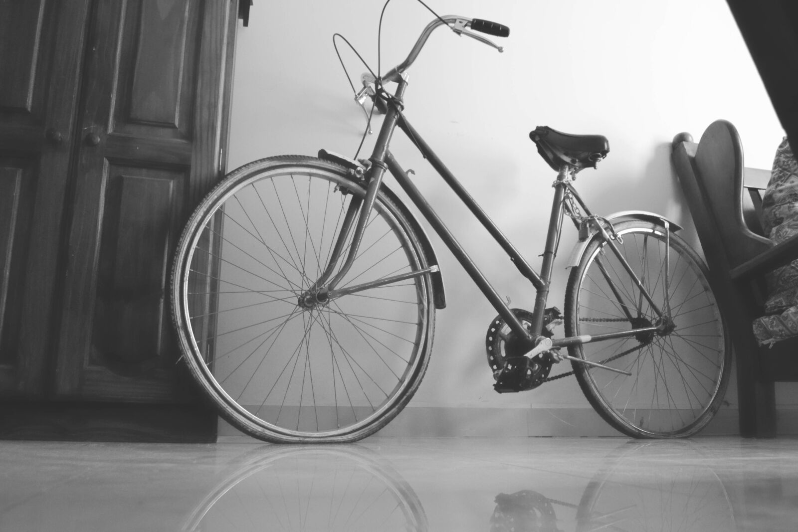 Nikon D3100 sample photo. Bicycle, black, and, white photography