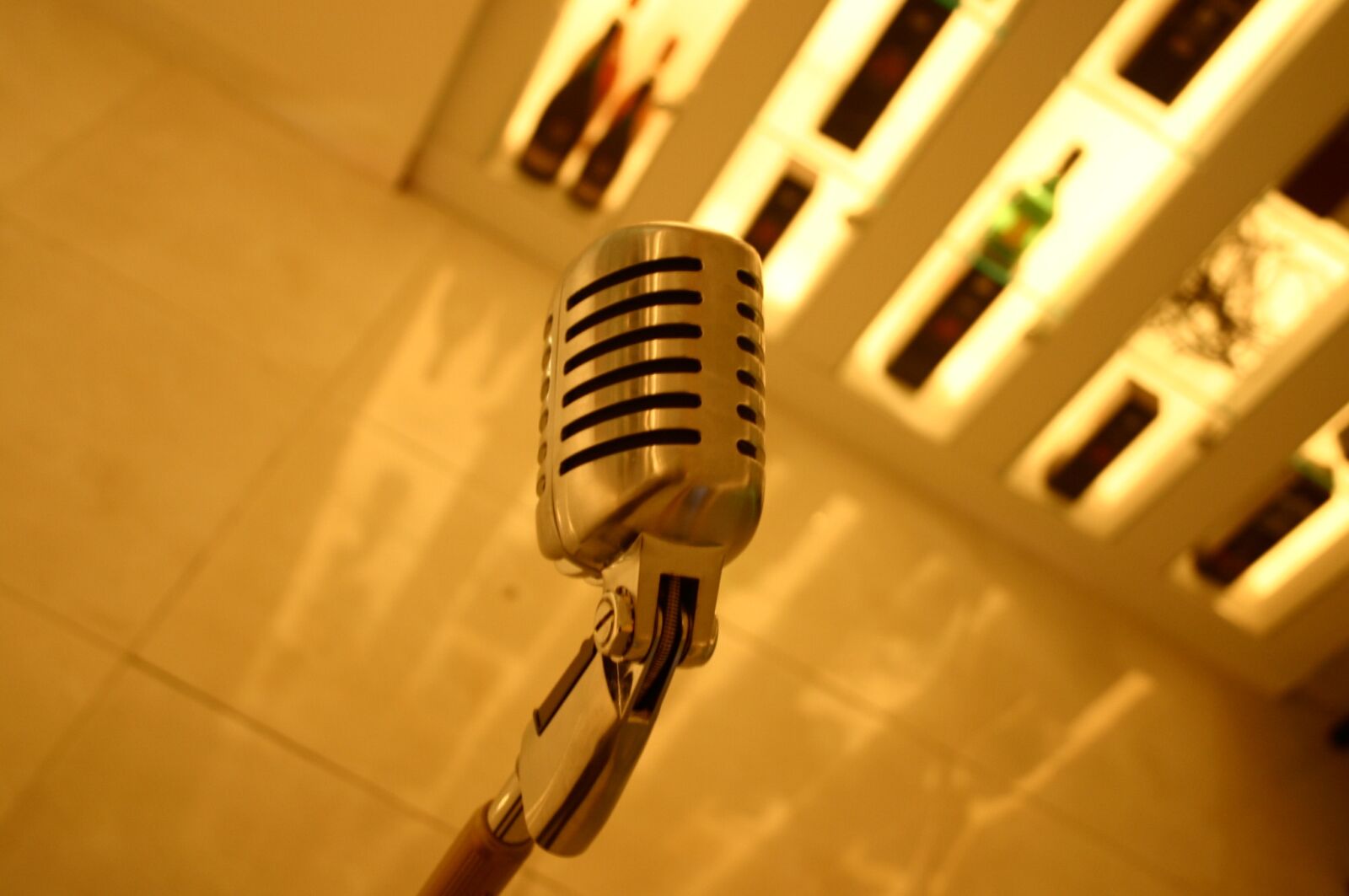 Canon EOS 300D (EOS Digital Rebel / EOS Kiss Digital) sample photo. Microphone, mike, yellow photography