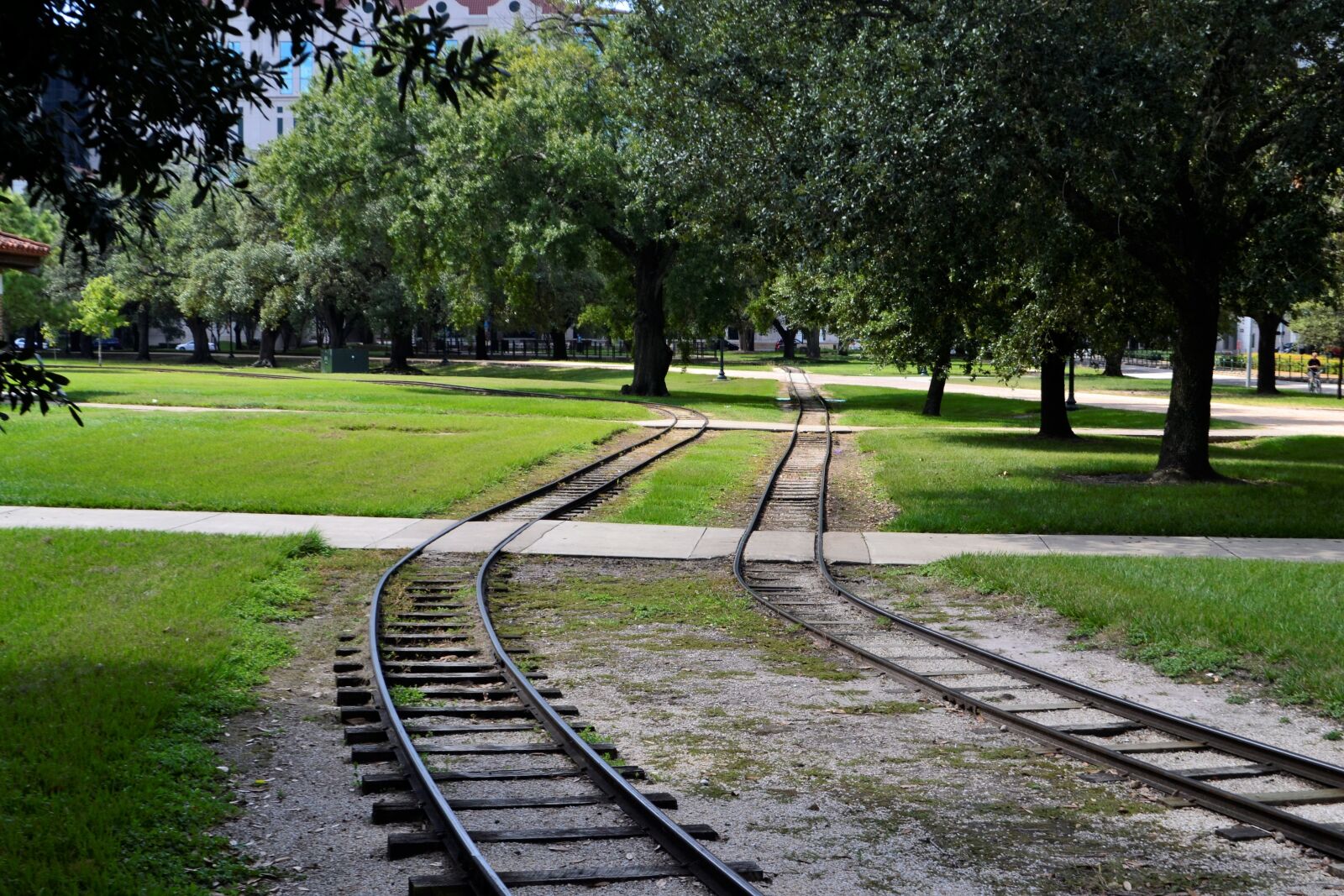 Nikon D3100 sample photo. Herman park train tracks photography