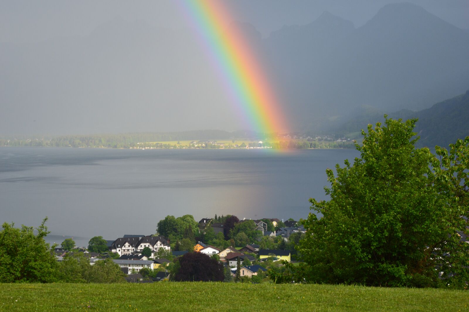 Nikon D3200 sample photo. Rainbow, st, gilgen photography