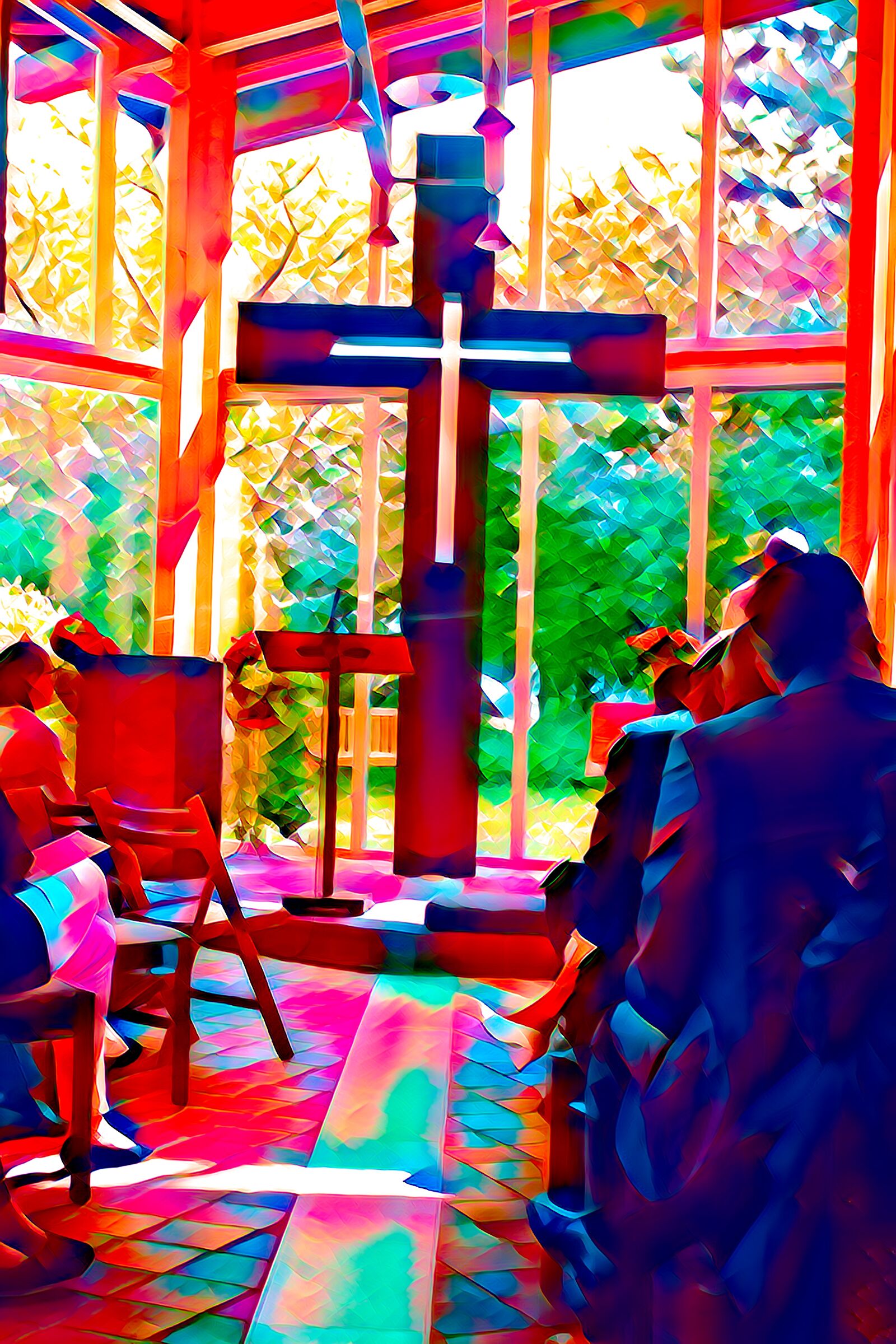 Canon EOS 550D (EOS Rebel T2i / EOS Kiss X4) sample photo. Cross, church, glass photography