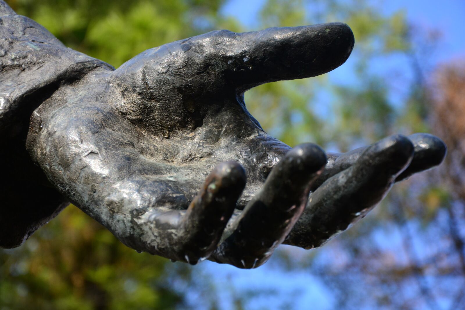 Nikon D7100 sample photo. Hand, water drop, light photography