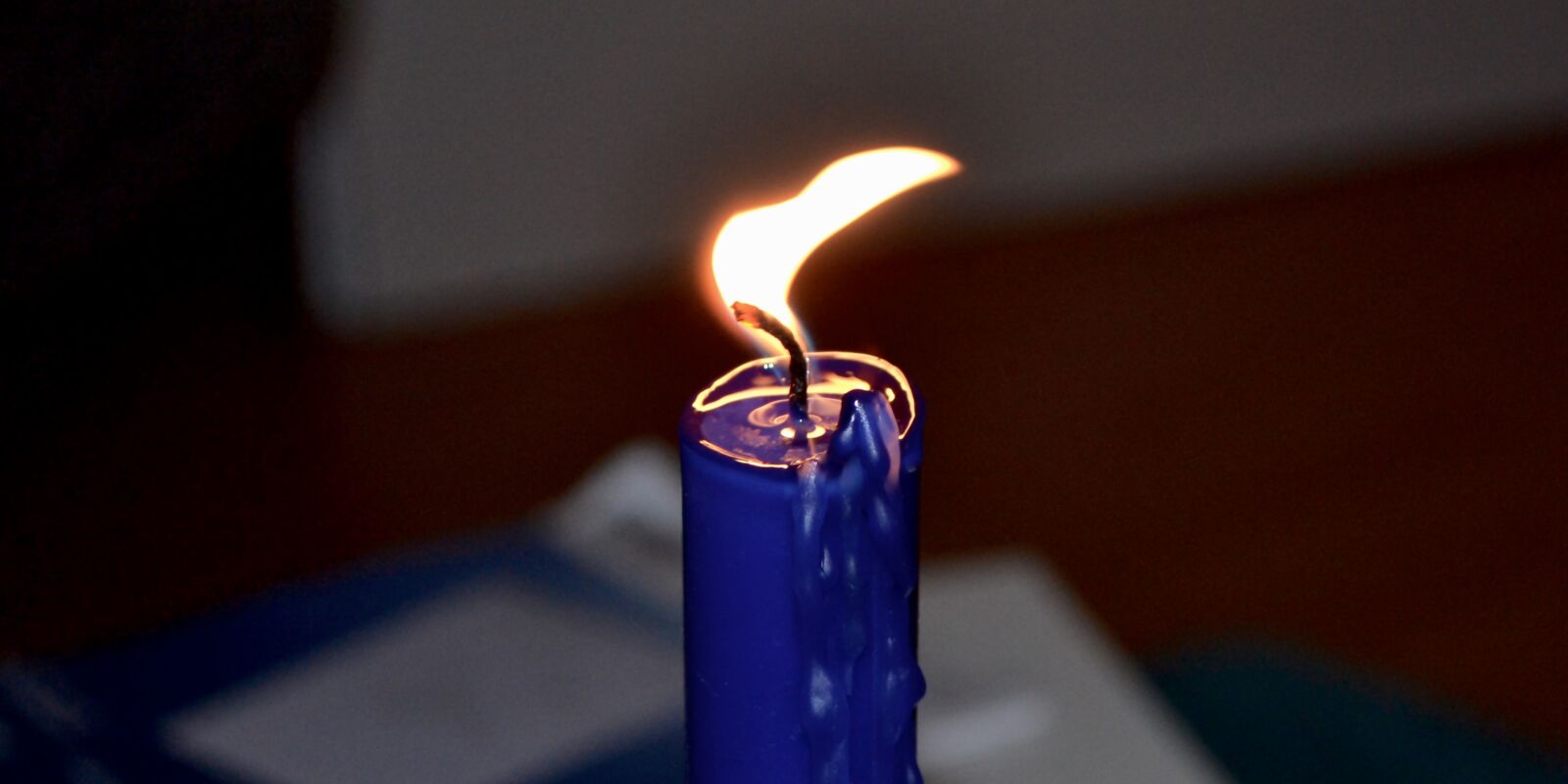 Nikon D3100 sample photo. Blue, candle, fire, night photography
