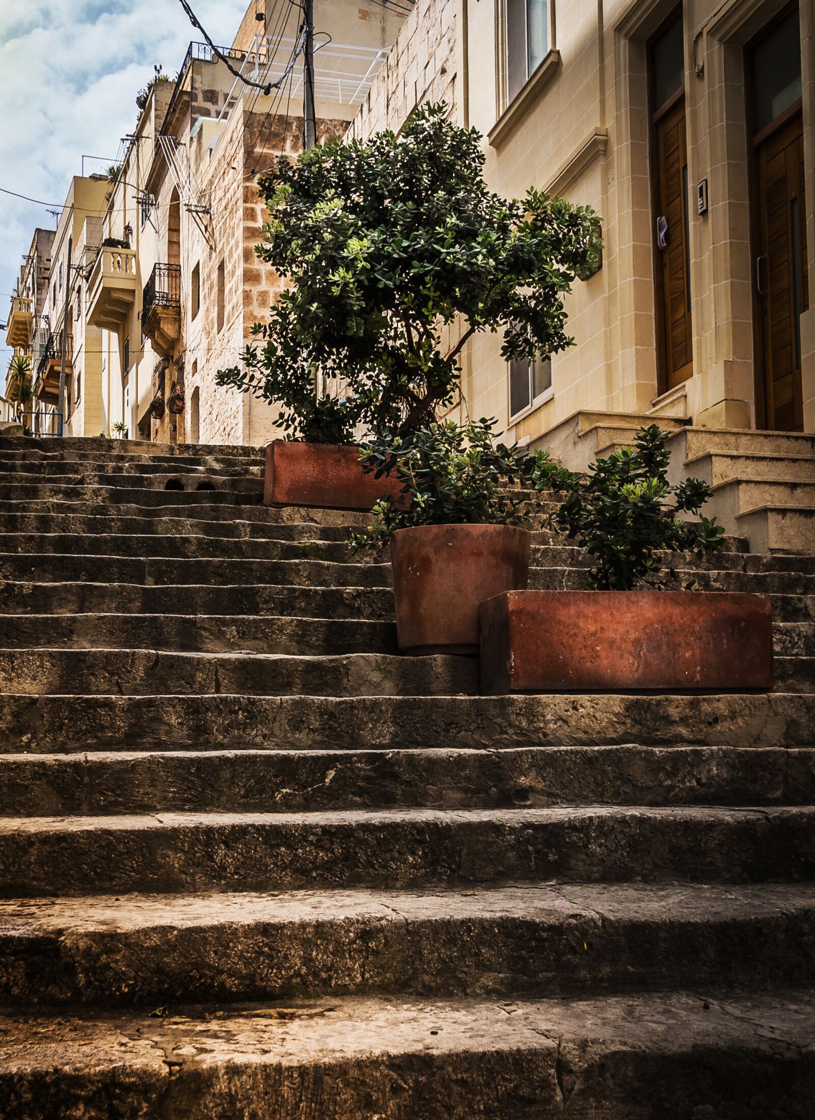 Sony SLT-A77 sample photo. Stone steps, street view photography