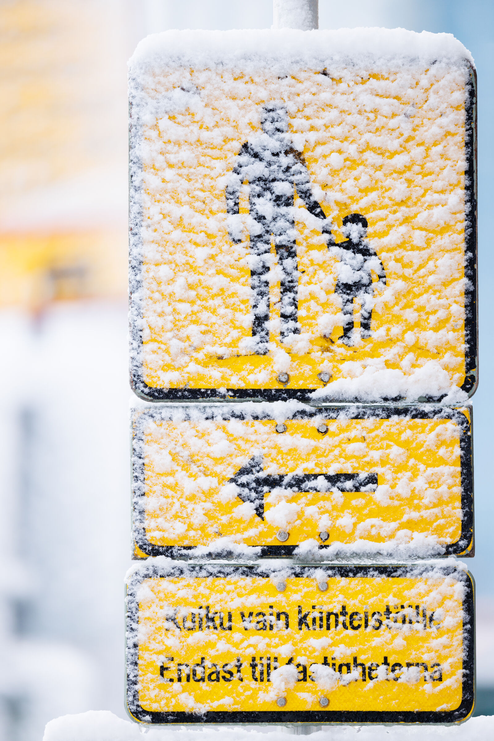 Canon RF 400mm F2.8L IS USM sample photo. Snowy sign photography