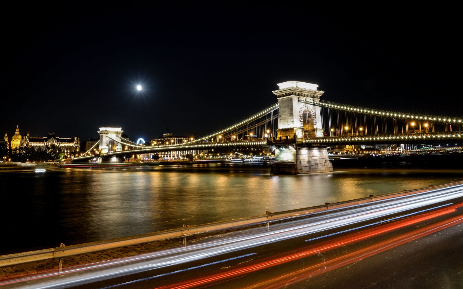 Nikon D610 sample photo. Chain bridge, budapest, bridge photography
