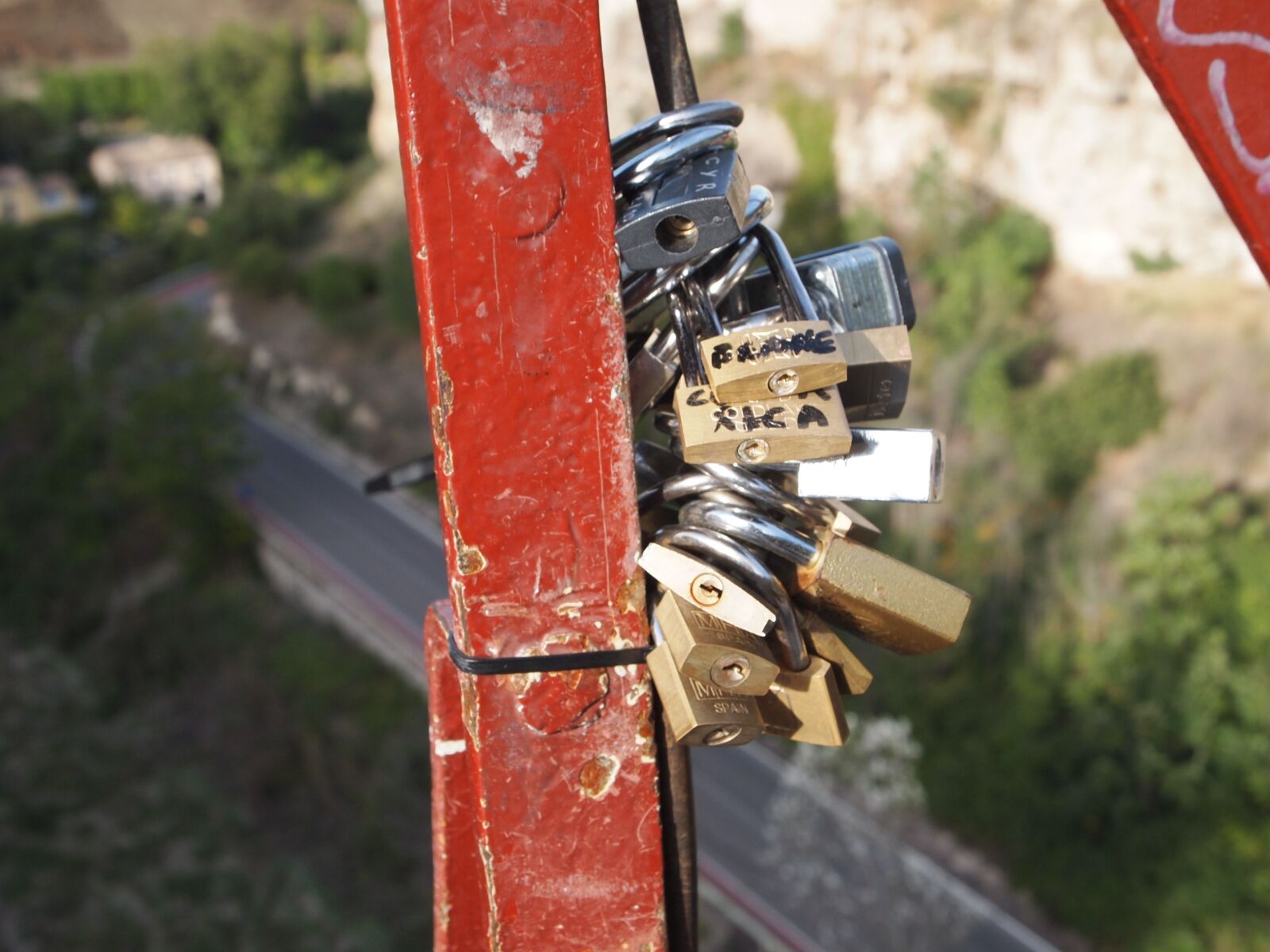 Olympus PEN E-PL1 sample photo. Padlocks, iron, love photography
