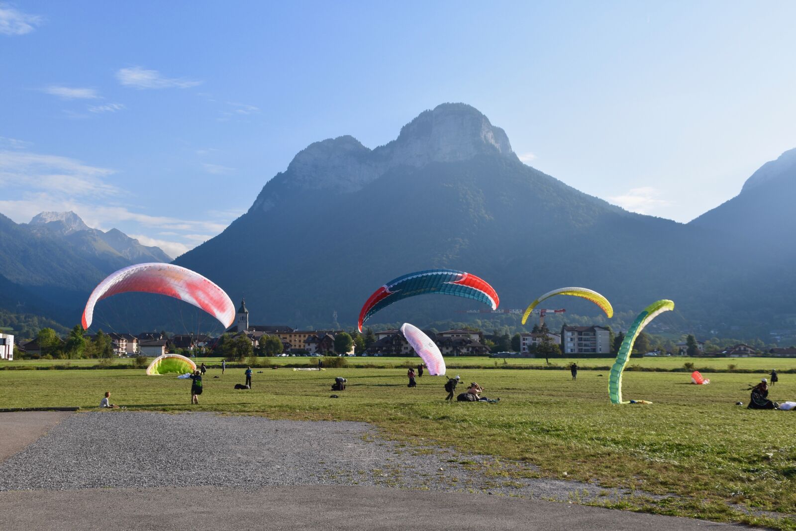 Nikon D5600 sample photo. Paragliding, paraglider, field training photography