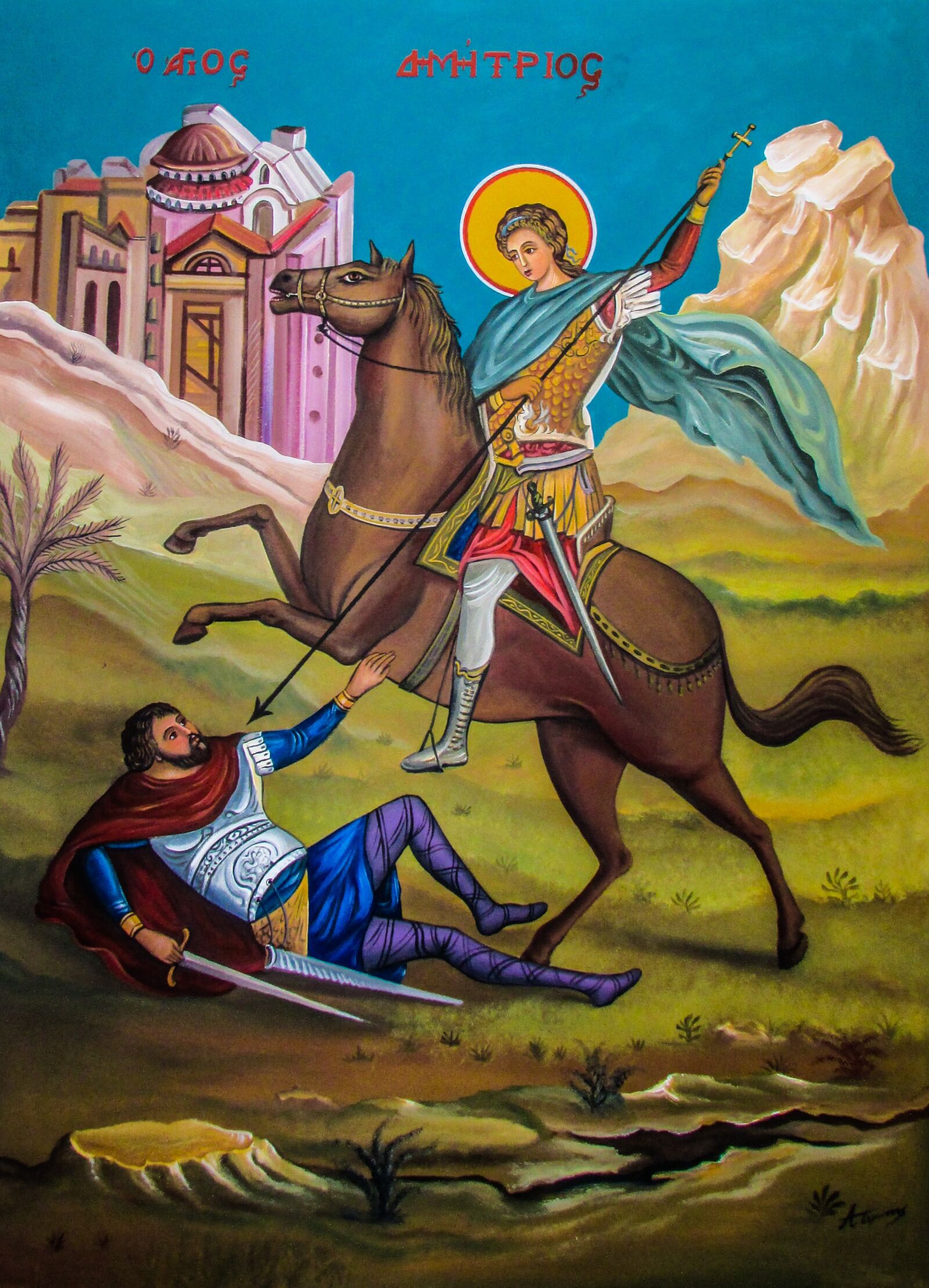 Canon PowerShot SX400 IS sample photo. Ayios dimitrios, saint, iconography photography