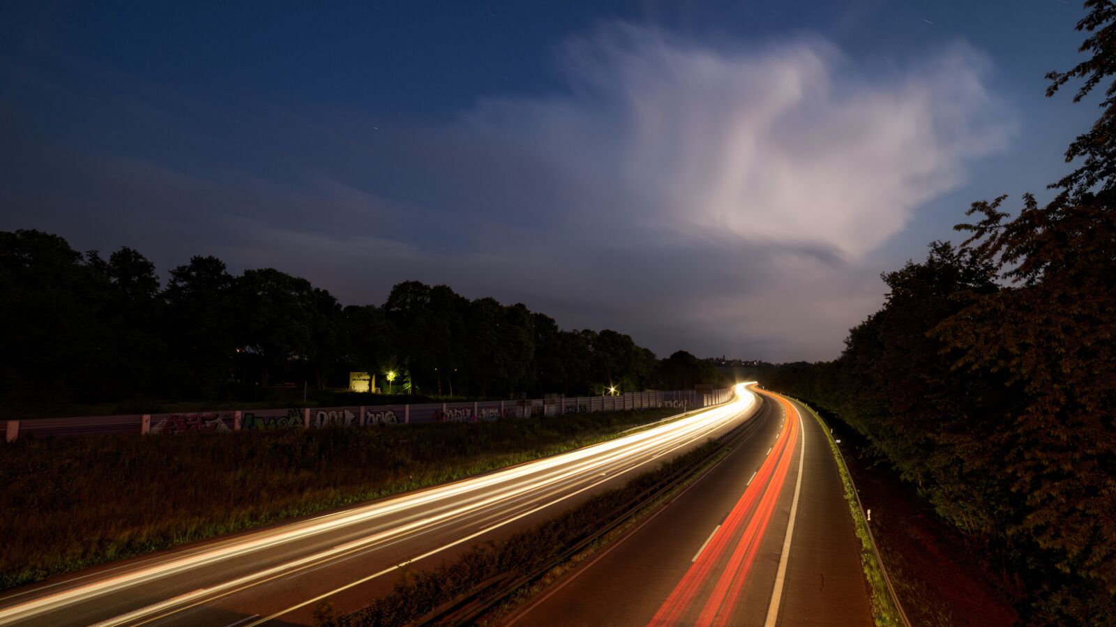 Nikon D600 sample photo. Highway, at night, long photography