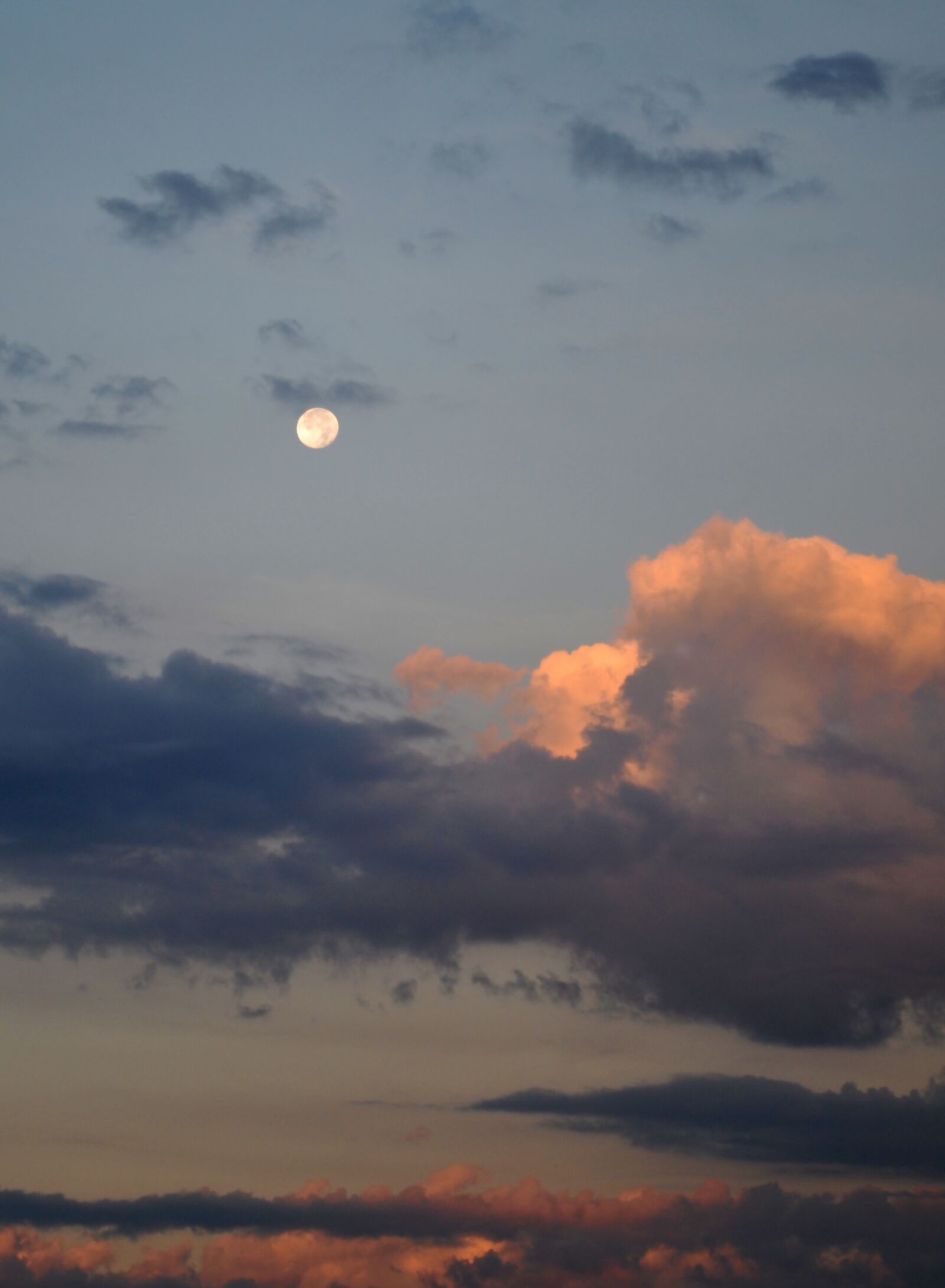 Nikon D3100 sample photo. Clouds, moon, sky photography