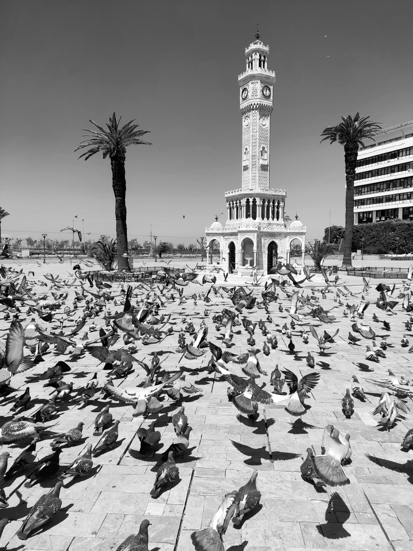 Xiaomi Mi 9T sample photo. Clock tower, izmir, black photography