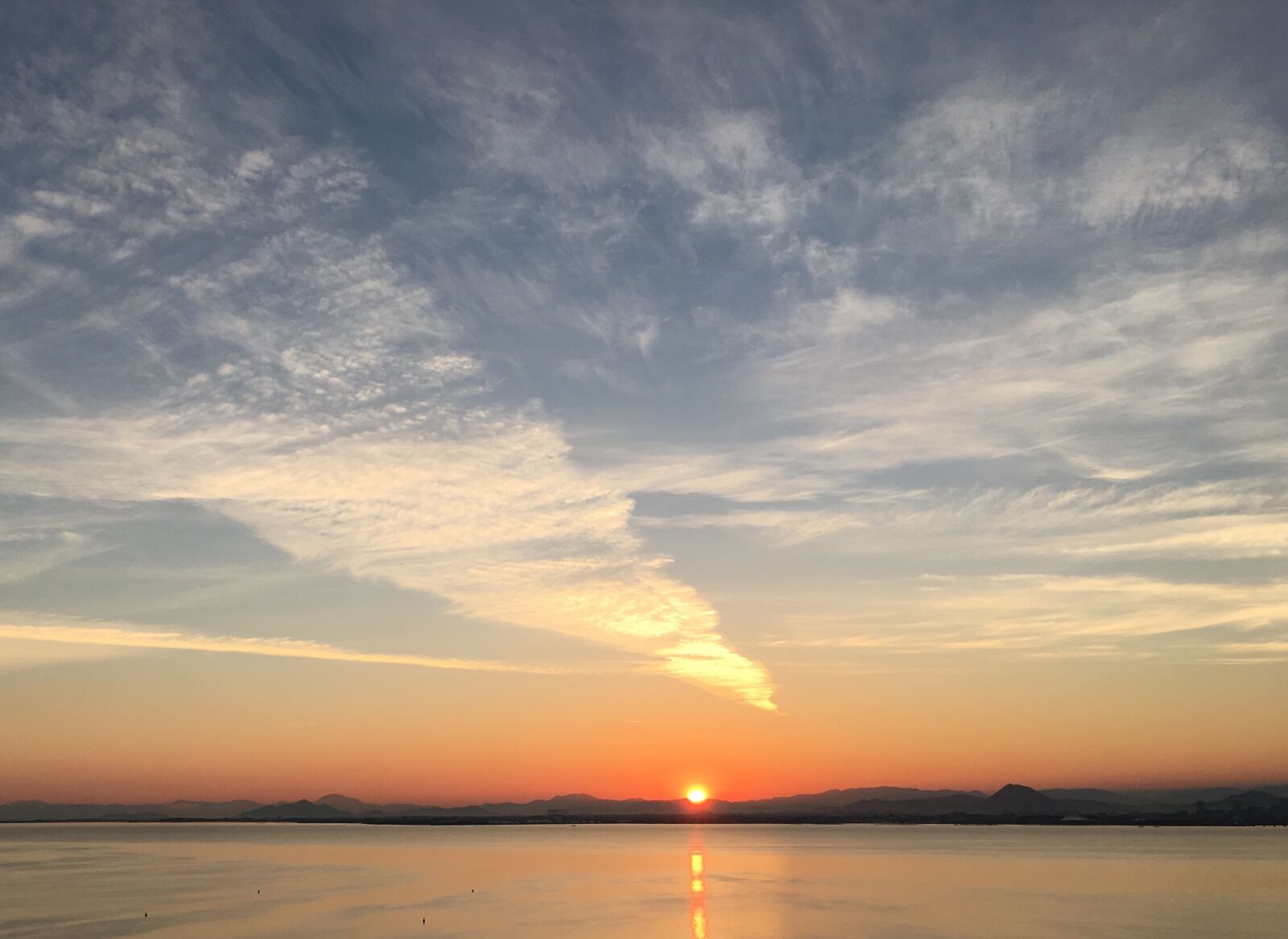 Apple iPhone 6s sample photo. Sunrise, lake biwa, japan photography