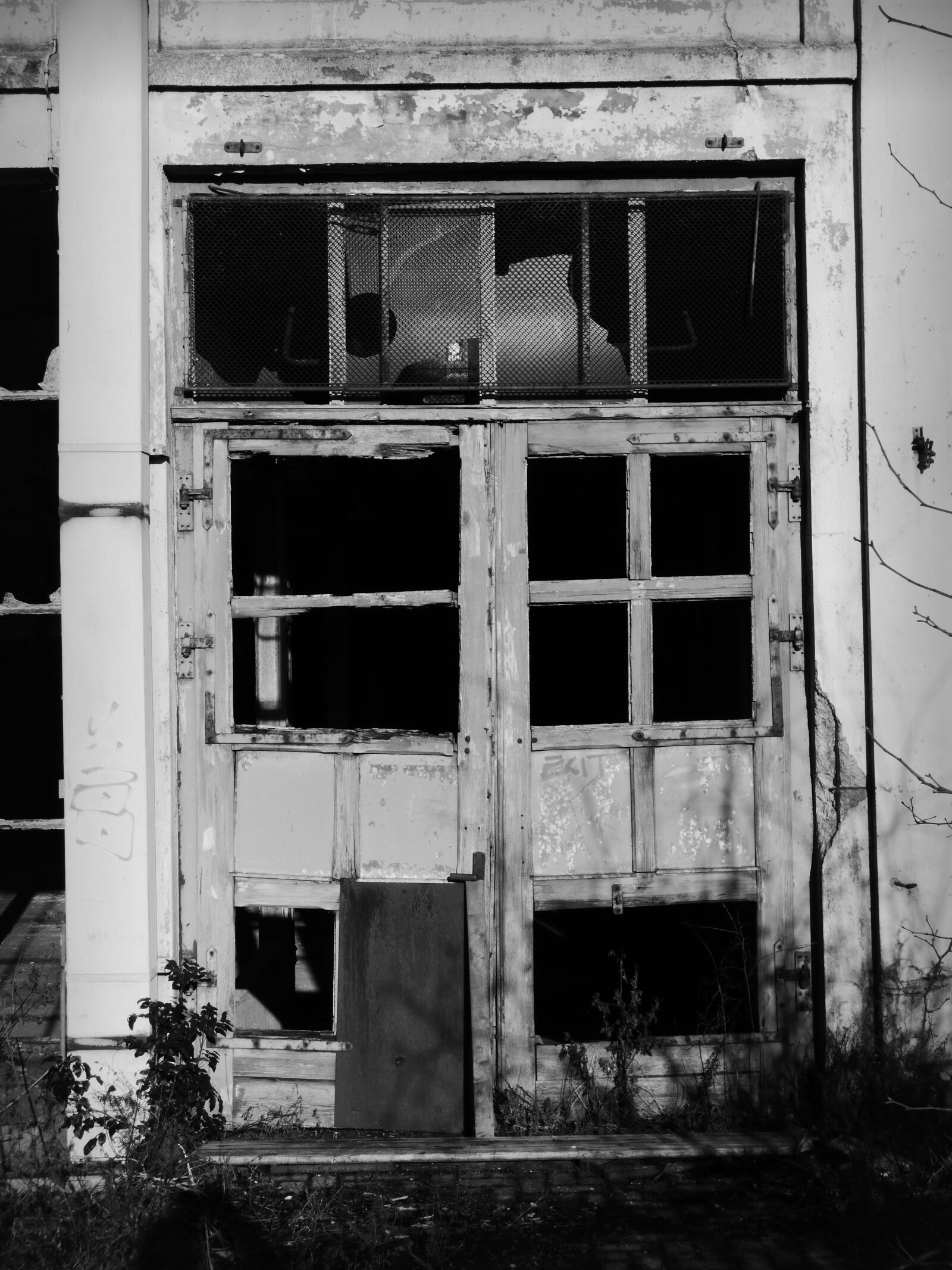 Panasonic DMC-FZ72 sample photo. Door, glass, broken photography