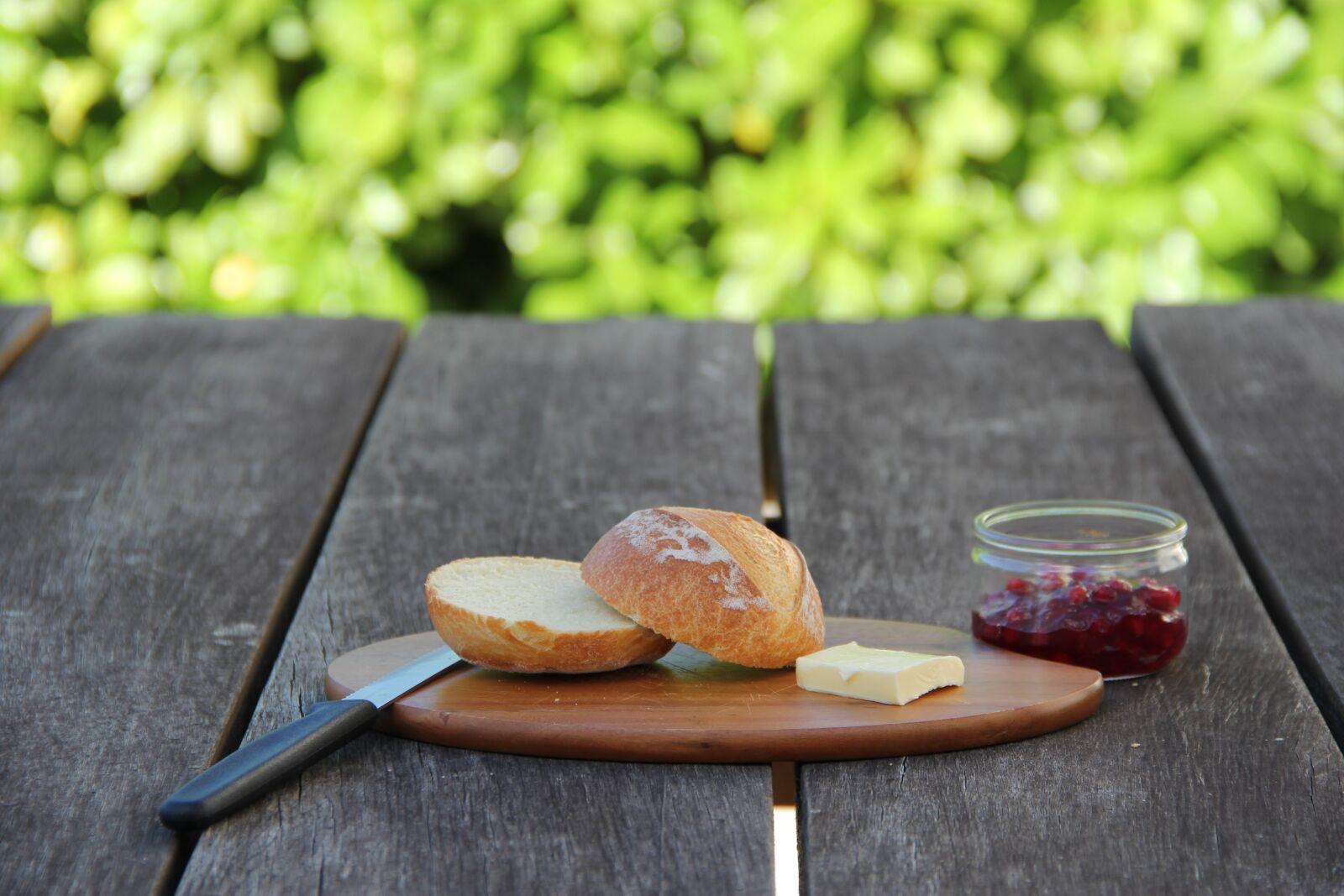 Canon EF-S 18-135mm F3.5-5.6 IS sample photo. Food, jam, rolls photography