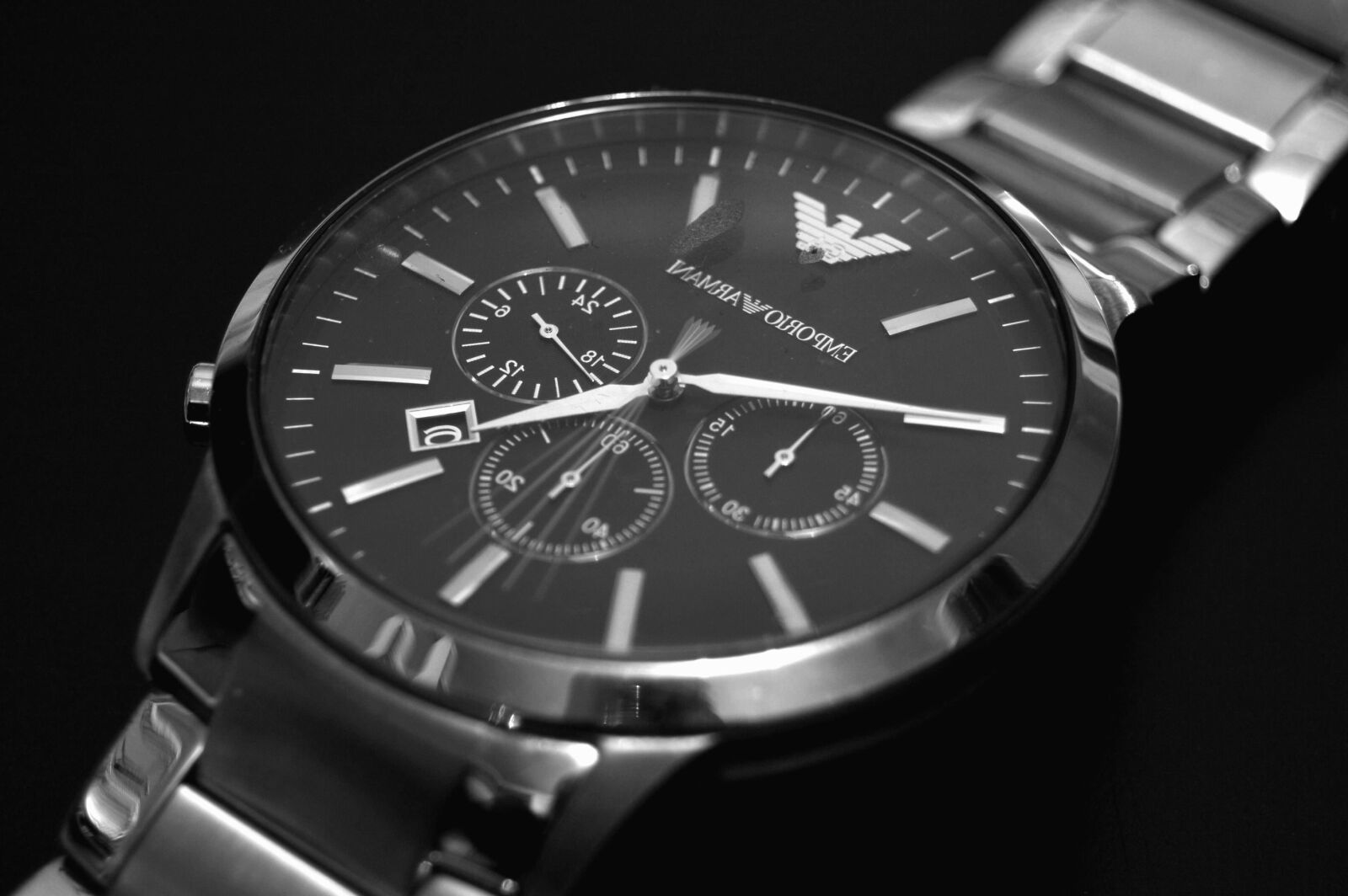 Nikon D3200 sample photo. Wristwatch, analogue, chrome, classic photography