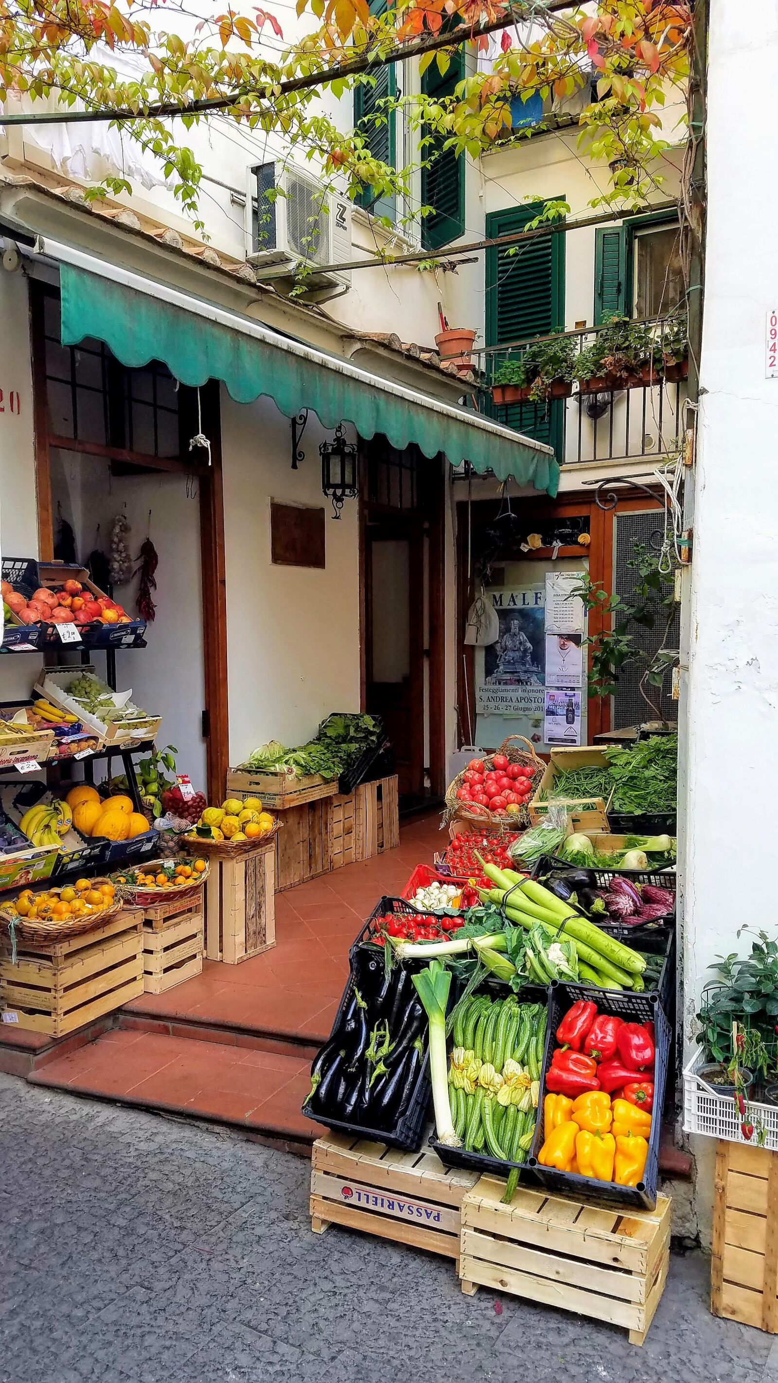 Samsung Galaxy S7 sample photo. Amalfi coast, market, vegetables photography