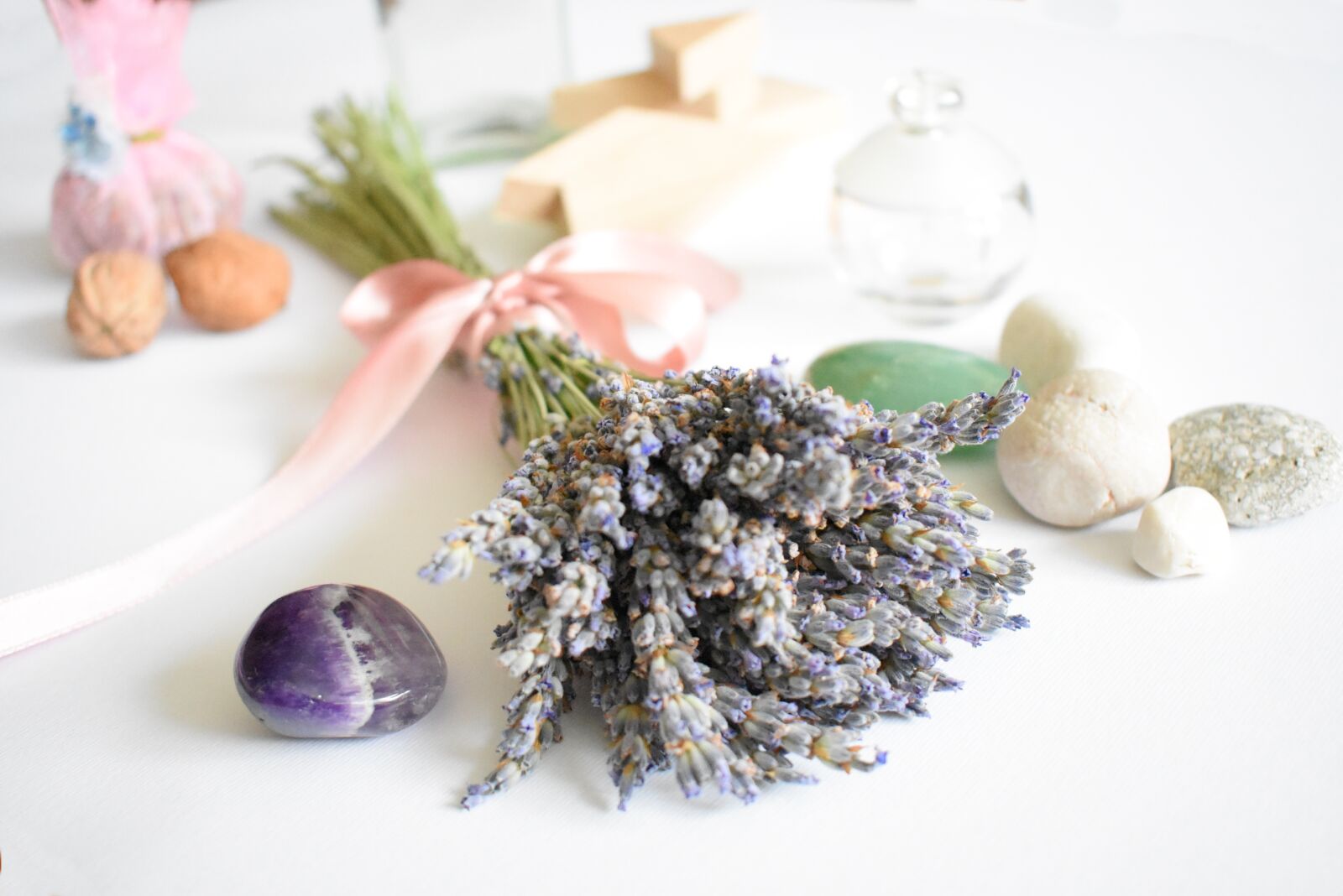 Nikon D3400 sample photo. Lavender, bow, pink bow photography