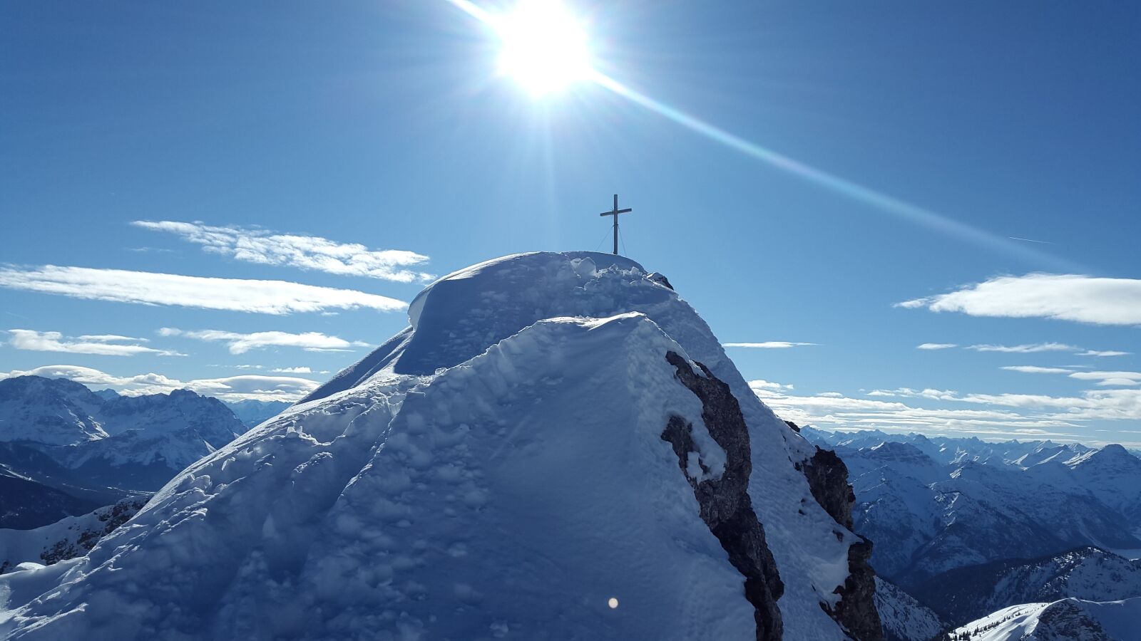 Samsung Galaxy Alpha sample photo. Summit, summit cross, snow photography