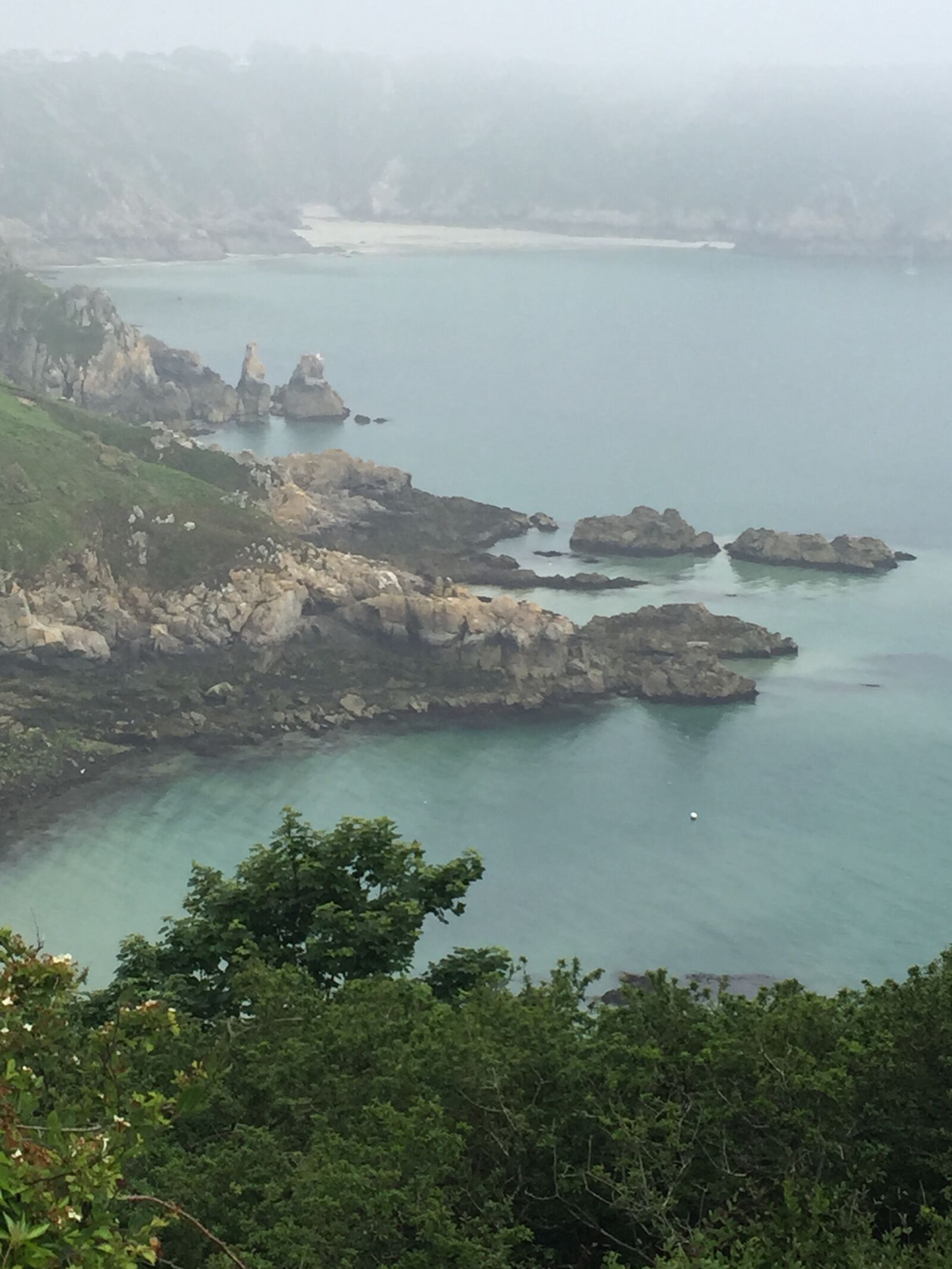 Apple iPhone 6 sample photo. Cliffside, mist, rocks, sea photography