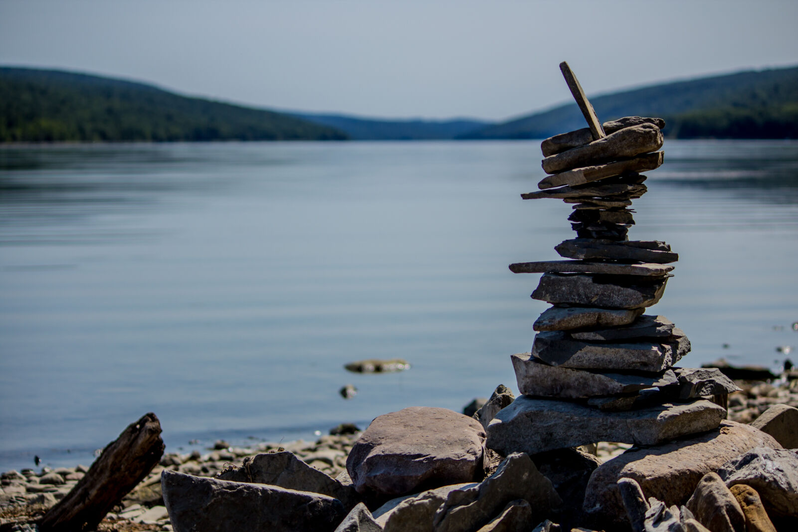 Canon EOS 600D (Rebel EOS T3i / EOS Kiss X5) sample photo. Hemlock, lake, rock, stack photography