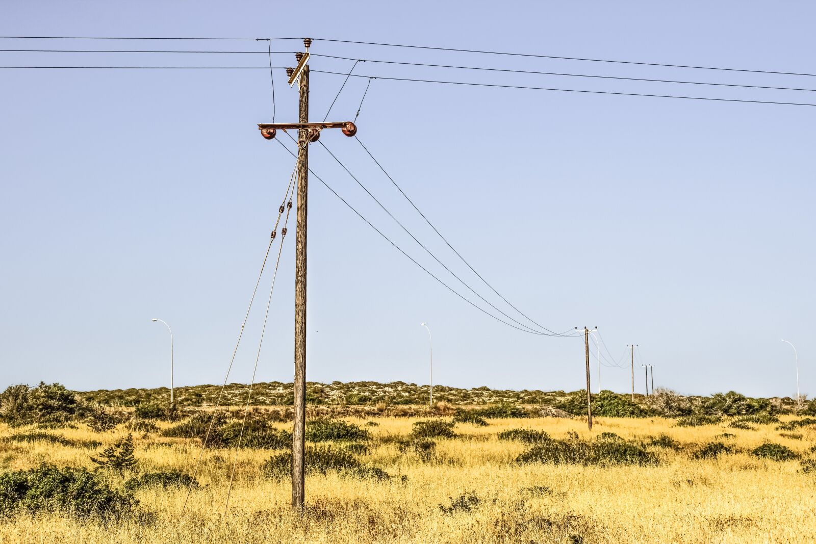 Nikon D3300 sample photo. Pole, telephone, line photography