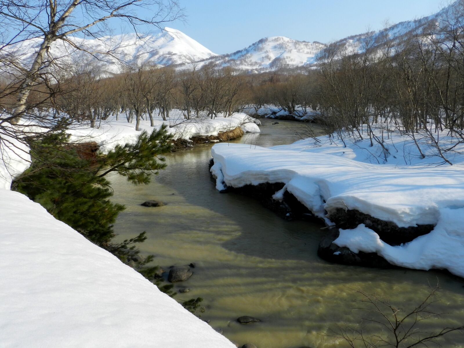 Nikon Coolpix P500 sample photo. Winter, snow, river photography