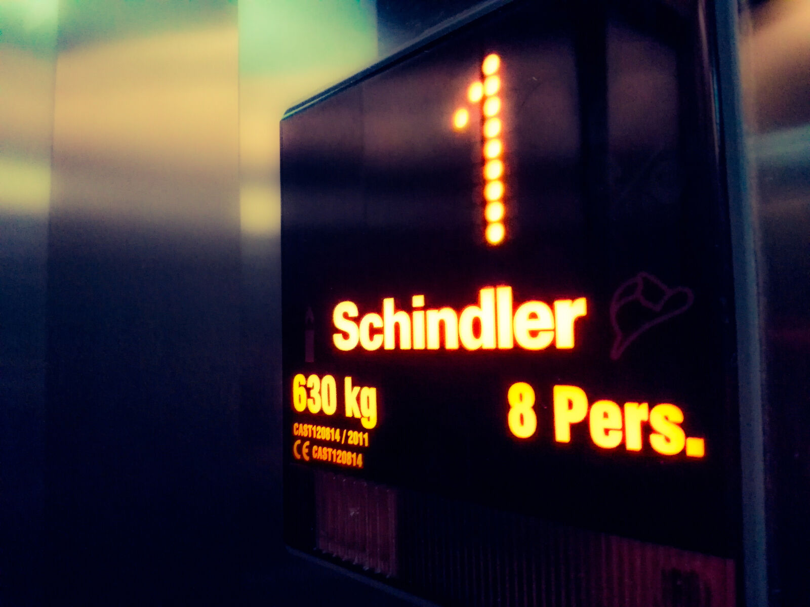 HUAWEI P8 Lite sample photo. 2011, back, light, elevator, number photography