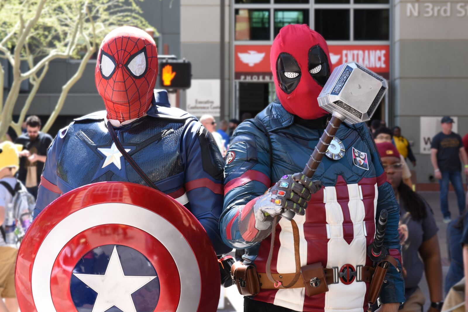 Nikon D750 sample photo. Captain america, deadpool, spider-man photography
