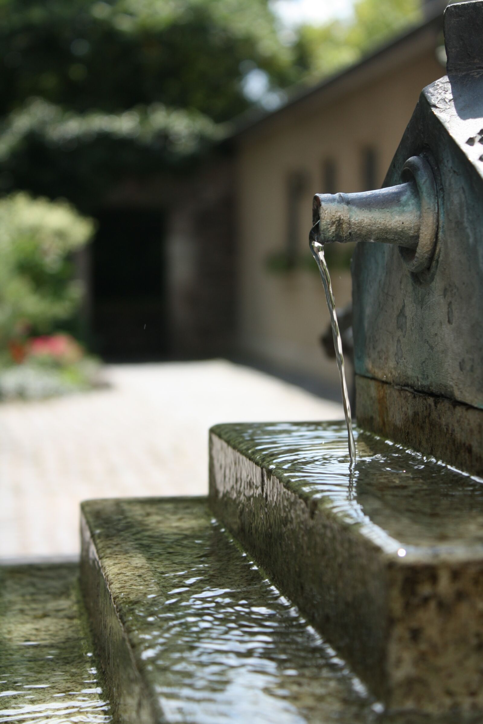 Canon EOS 1000D (EOS Digital Rebel XS / EOS Kiss F) sample photo. Fountain, water, garden photography